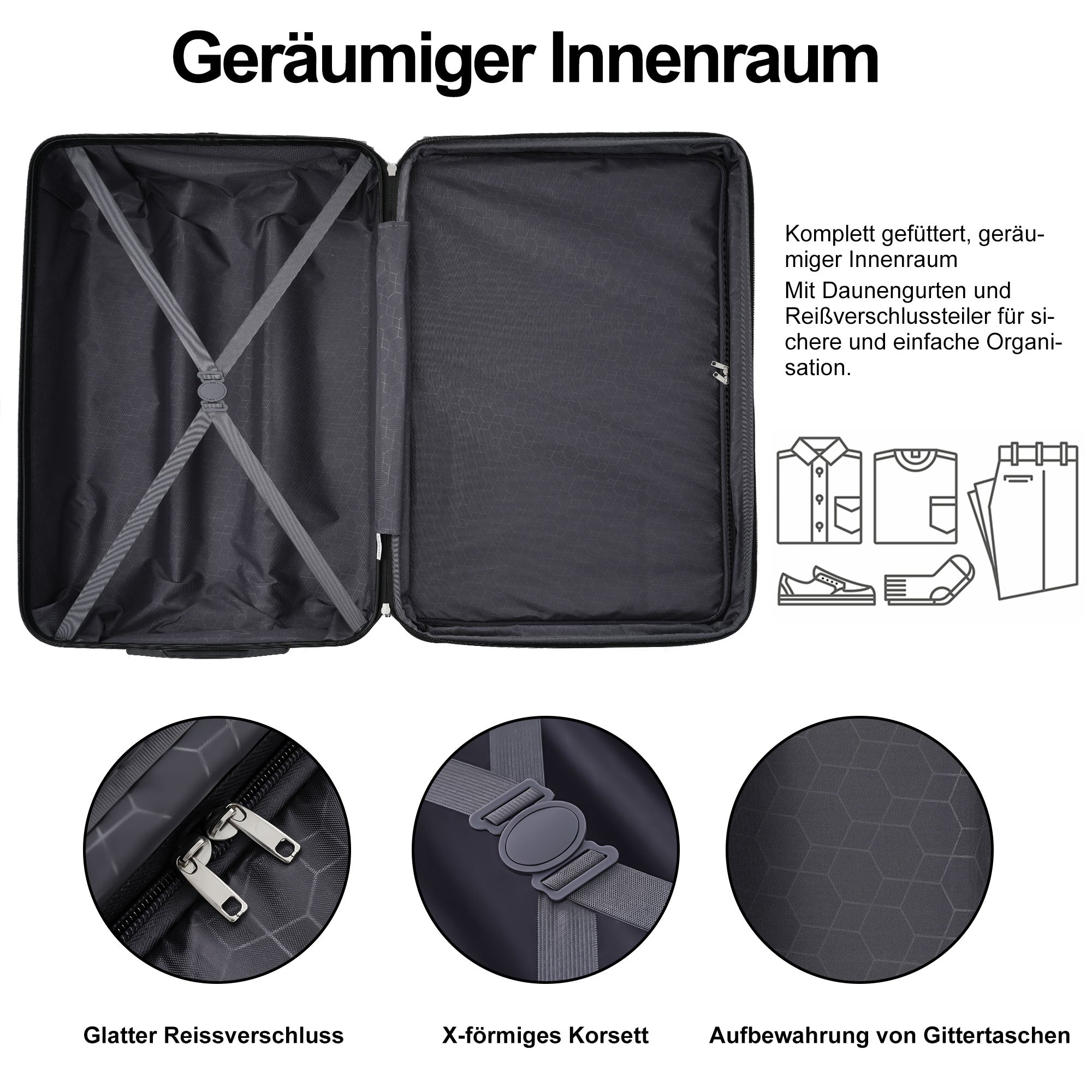 Logidon Hard Shell Suitcase Set Green Gold Set of 3 TSA 4 Wheels