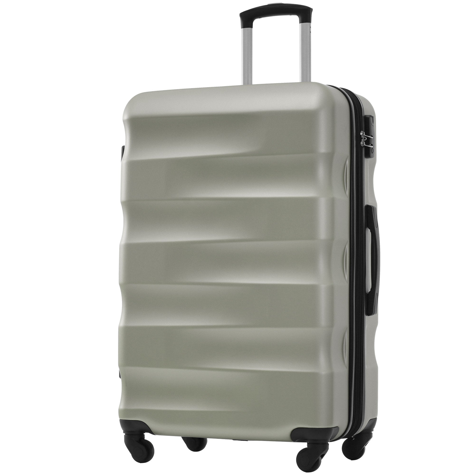 Logidon Hard Shell Suitcase Set Green Gold Set of 3 TSA 4 Wheels