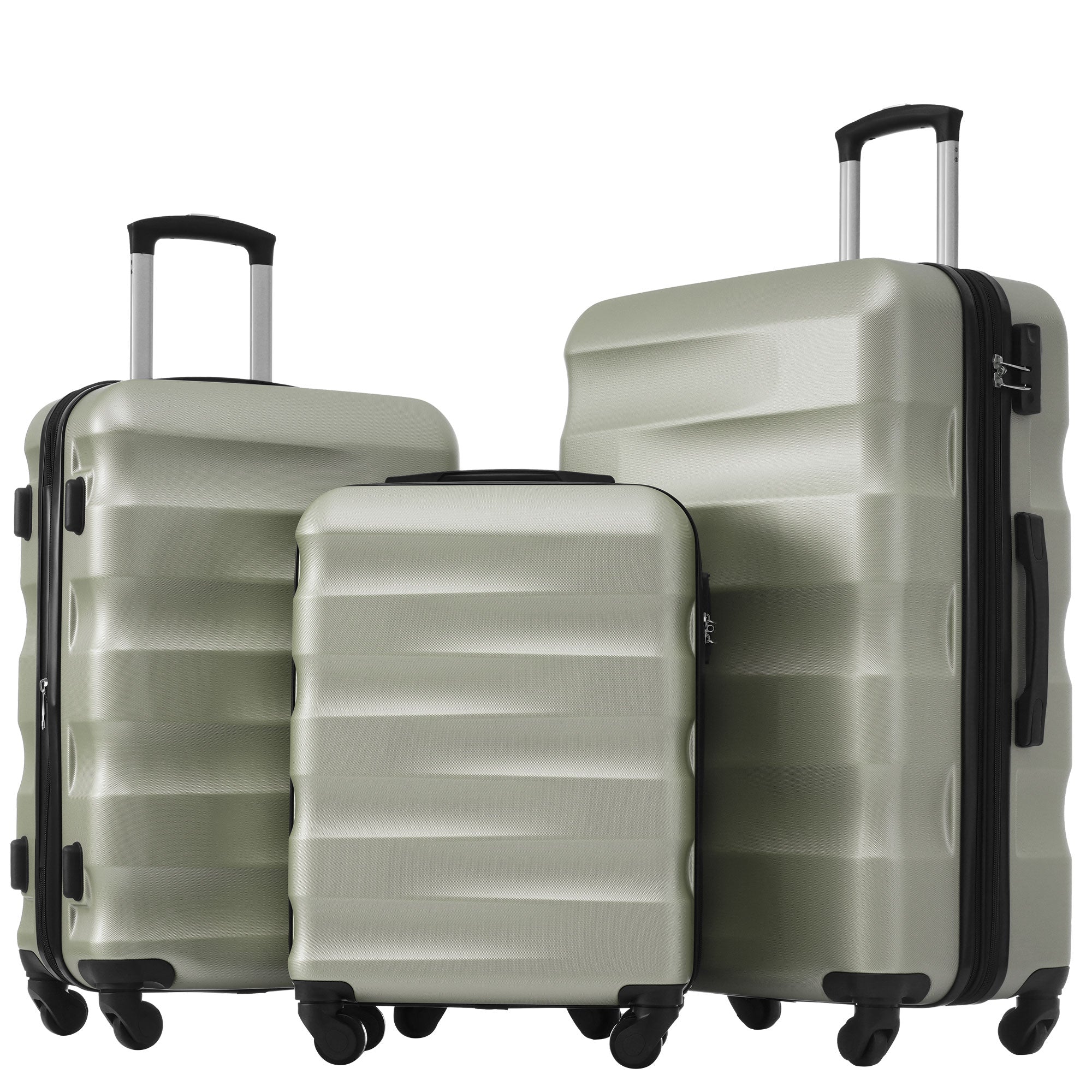 Logidon Hardshell Koffer 20 Inch 4 Wielen Groen Goud TSA