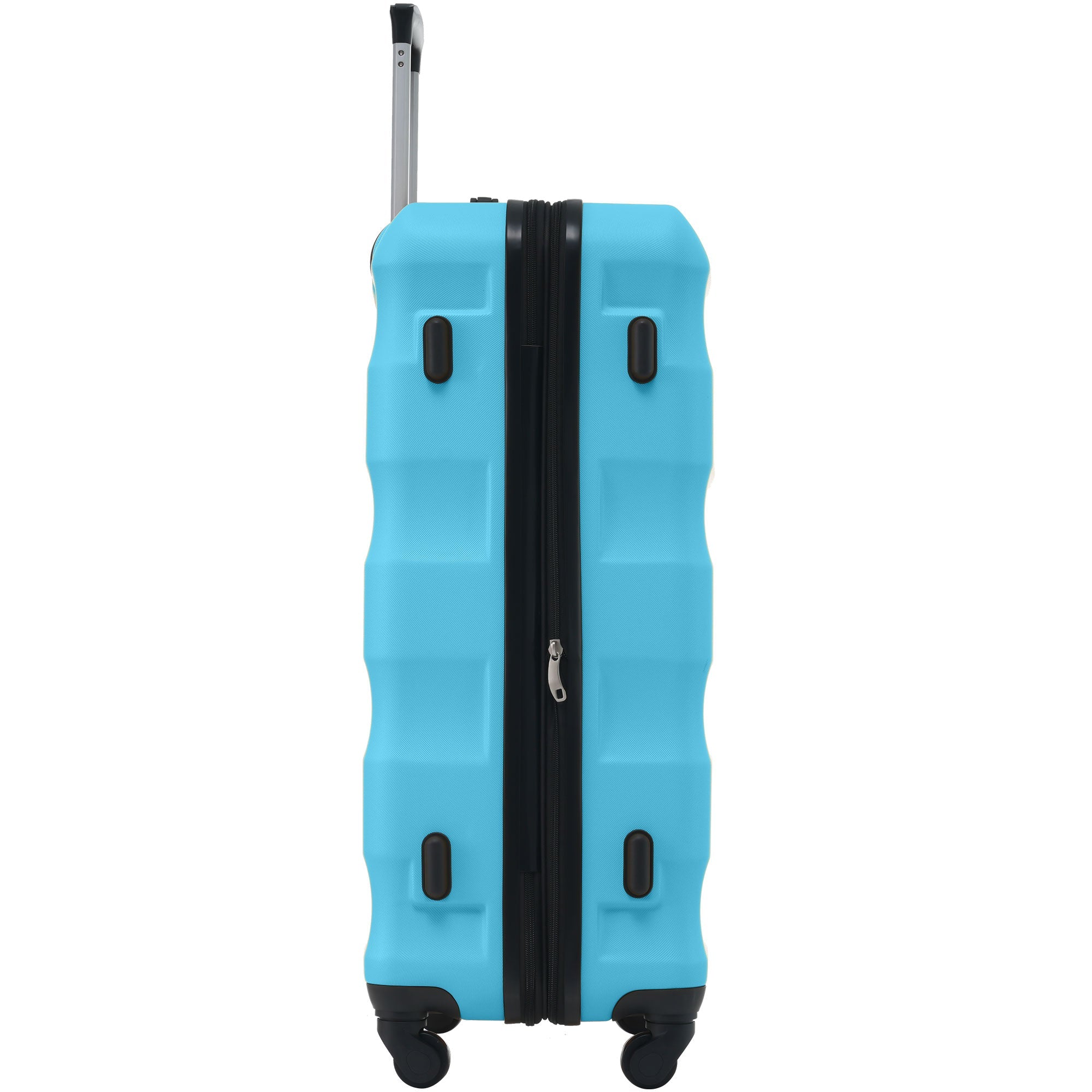 Logidon hard-shell suitcase azure blue 4-wheel hand luggage ABS TSA