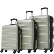 Logidon Hard Shell Suitcase Set Green Gold Set of 3 TSA 4 Wheels