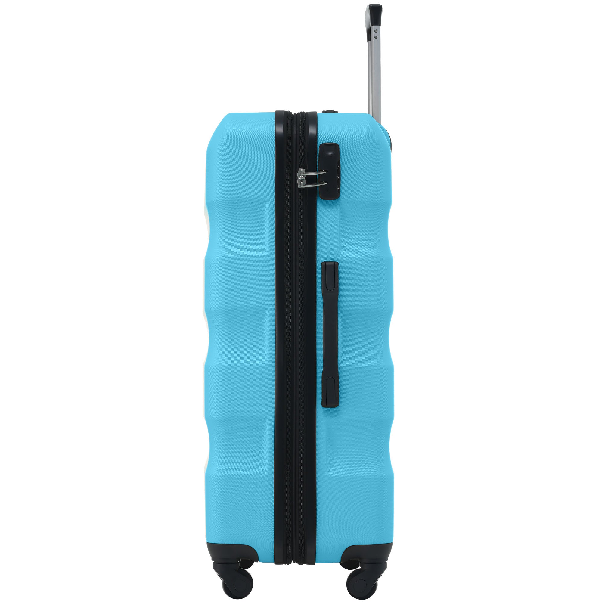 Logidon hard-shell suitcase azure blue 4-wheel hand luggage ABS TSA
