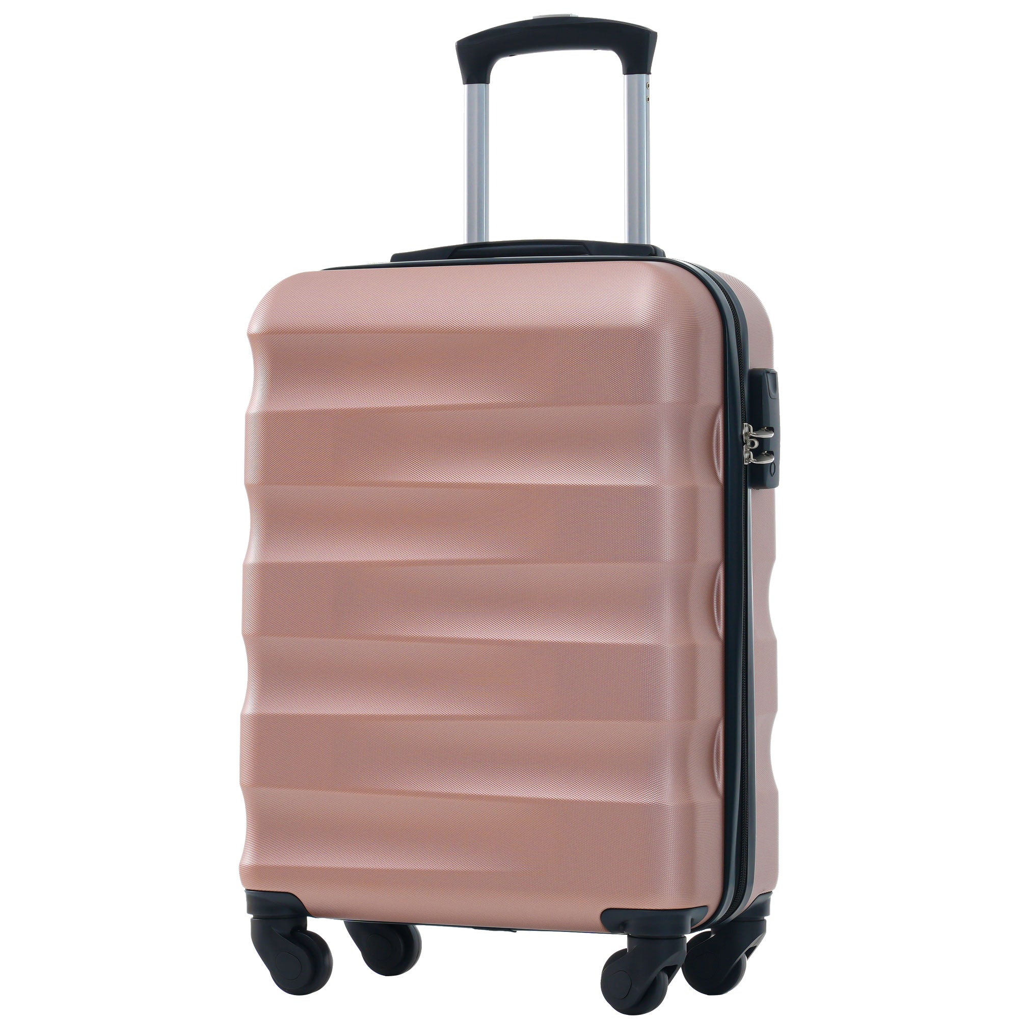 Logidon hardschalige koffer roze 56,5x36x20 cm 4 wielen TSA