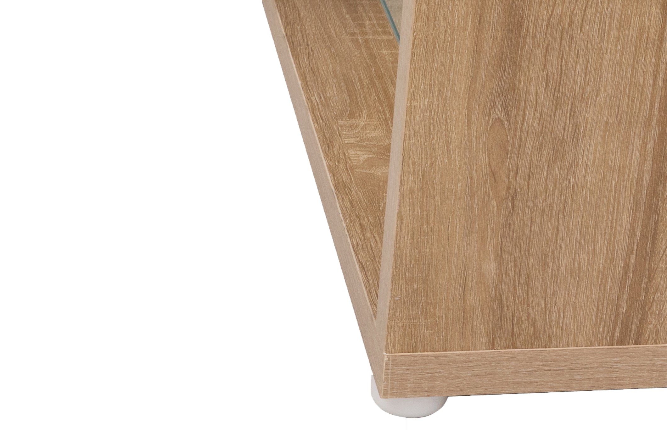 Logidon TV-meubel lowboard 170 cm wit houtlook met LED glaspanelen