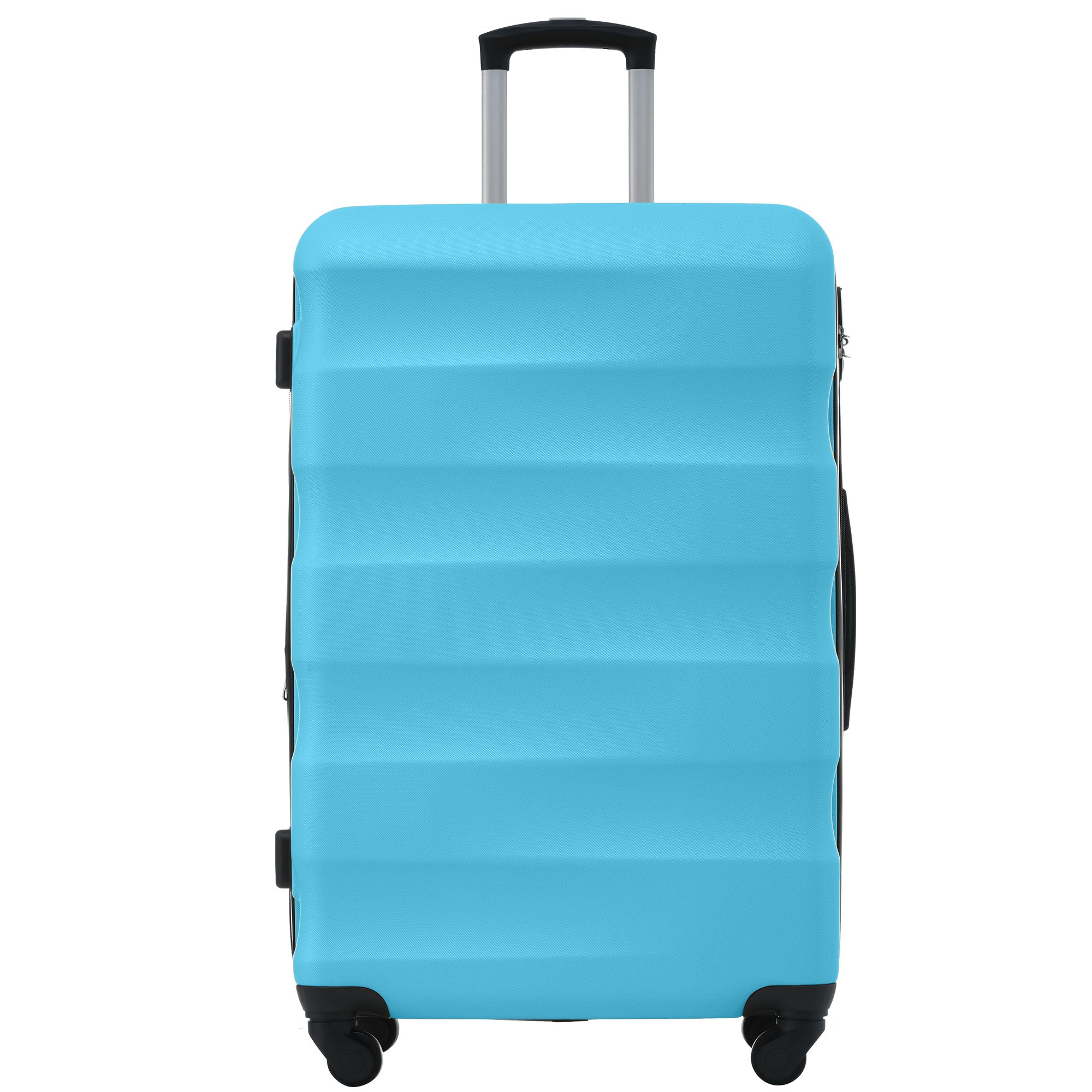 Logidon hard-shell suitcase azure blue 4-wheel hand luggage ABS TSA