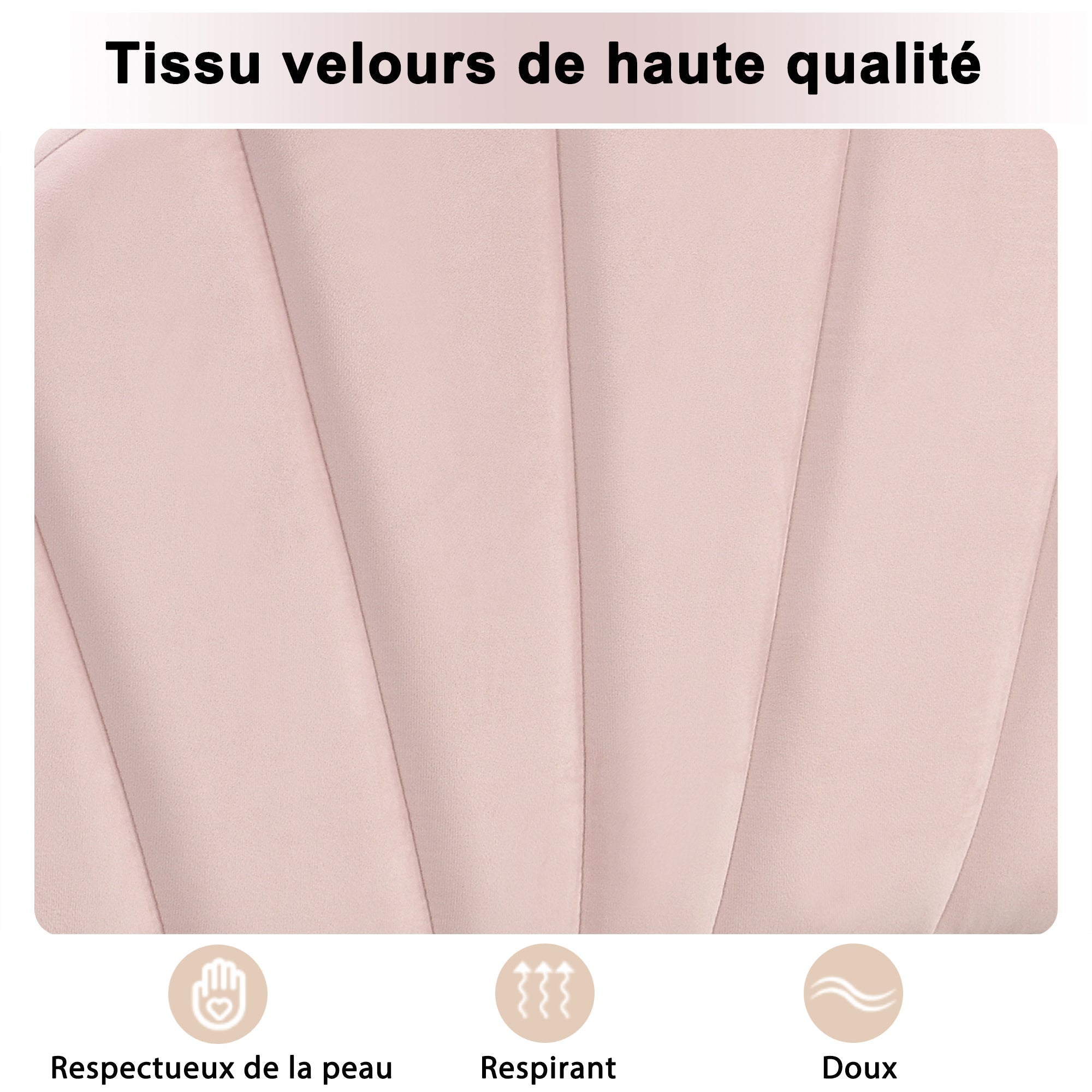 Logidon velor bed 140x190 cm pink - shell headboard, gold feet