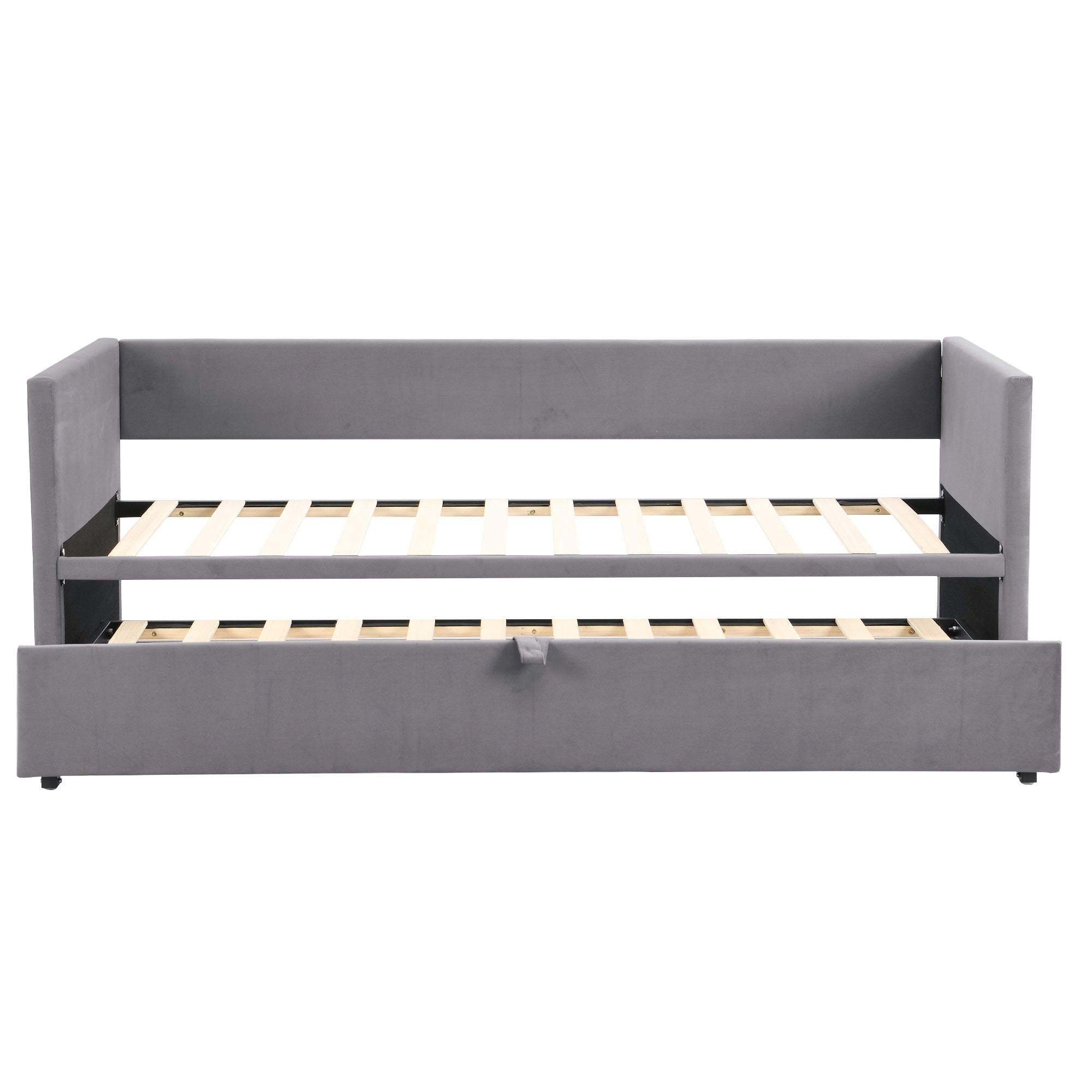 Logidon gestoffeerd bed slaapbank 90/180 x 200 cm grijs
