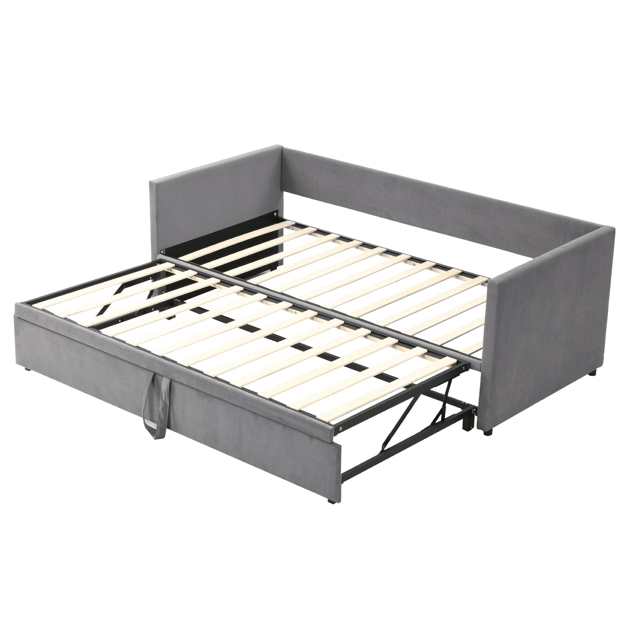 Logidon gestoffeerd bed slaapbank 90/180 x 200 cm grijs