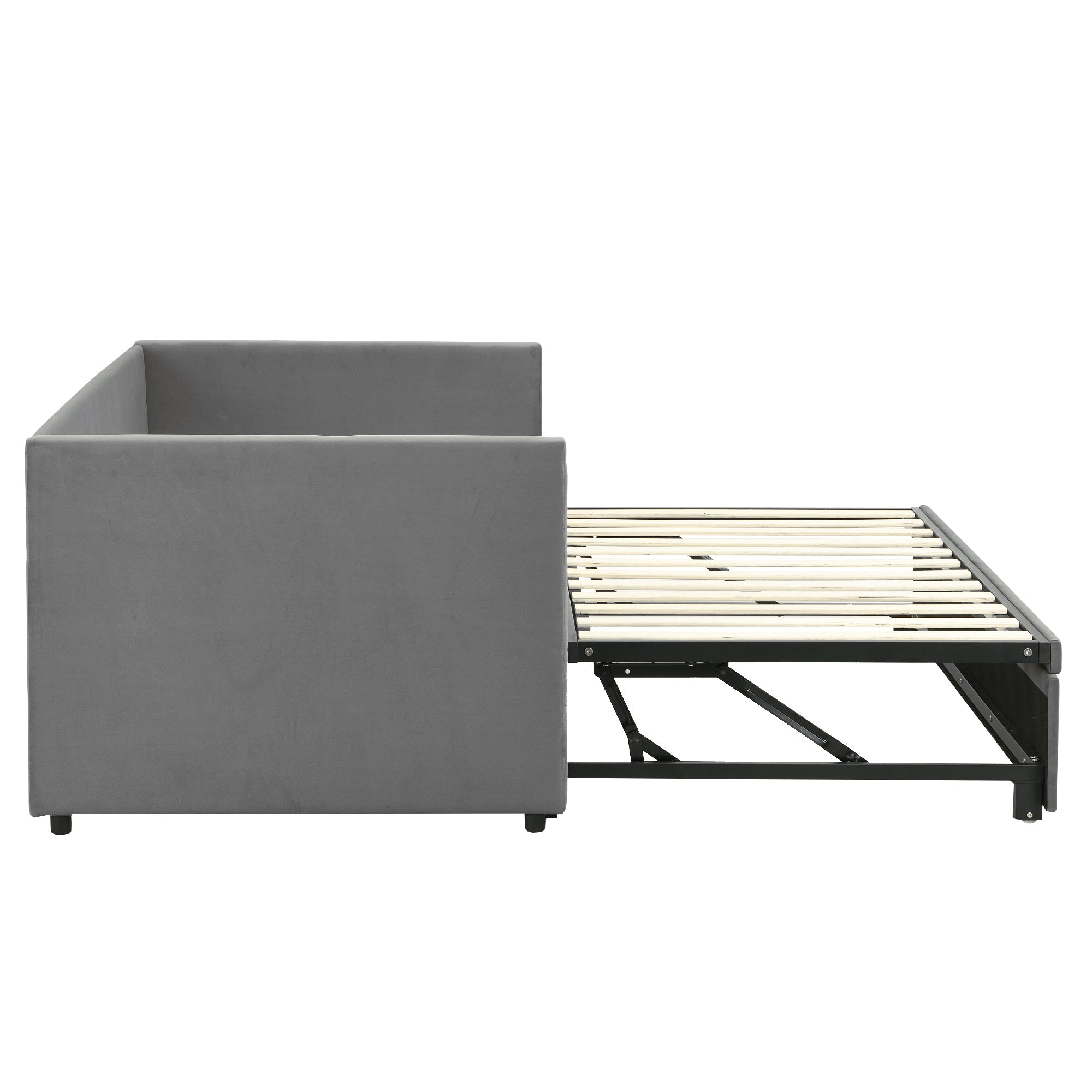 Logidon gestoffeerd bed slaapbank 90/180 x 200 cm grijs