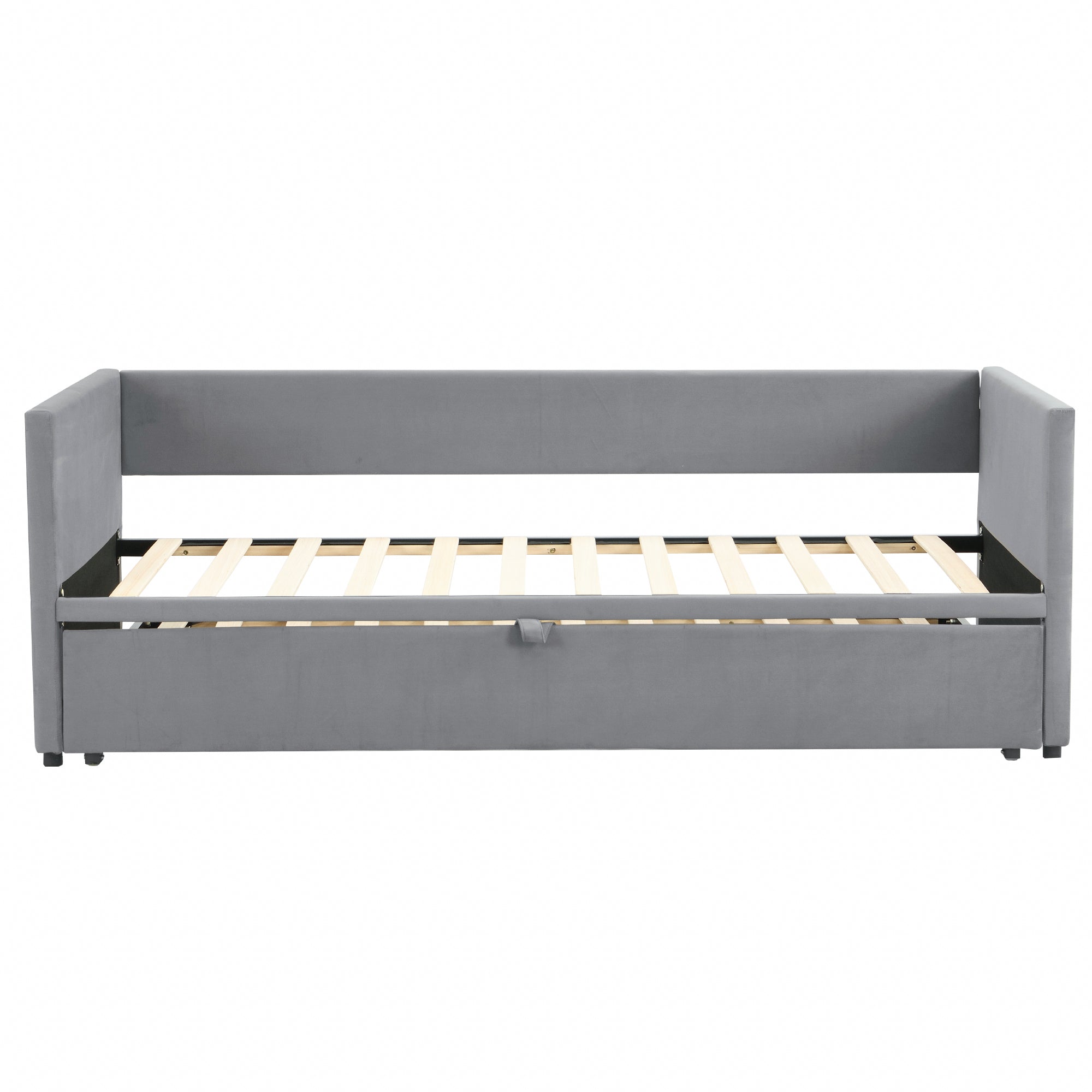 Logidon gestoffeerd bed slaapbank 90/180 x 200 cm grijs