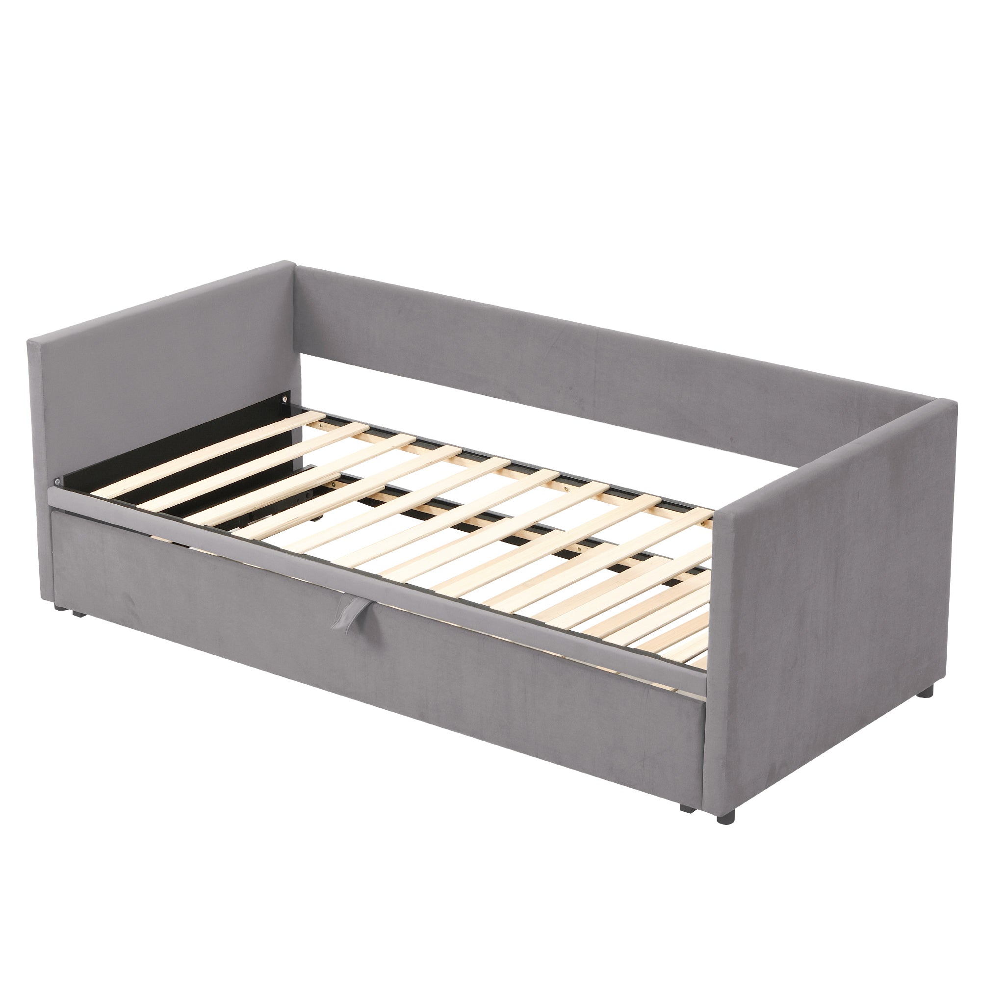 Logidon gestoffeerd bed slaapbank 90/180 x 200 cm grijs