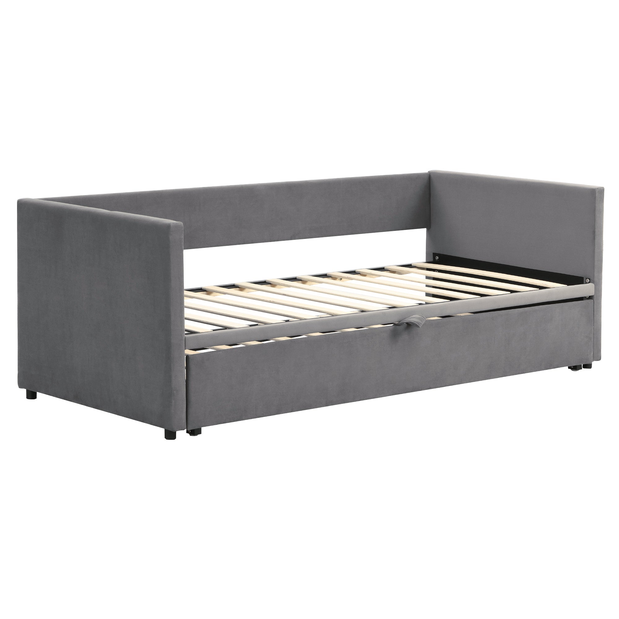 Logidon gestoffeerd bed slaapbank 90/180 x 200 cm grijs
