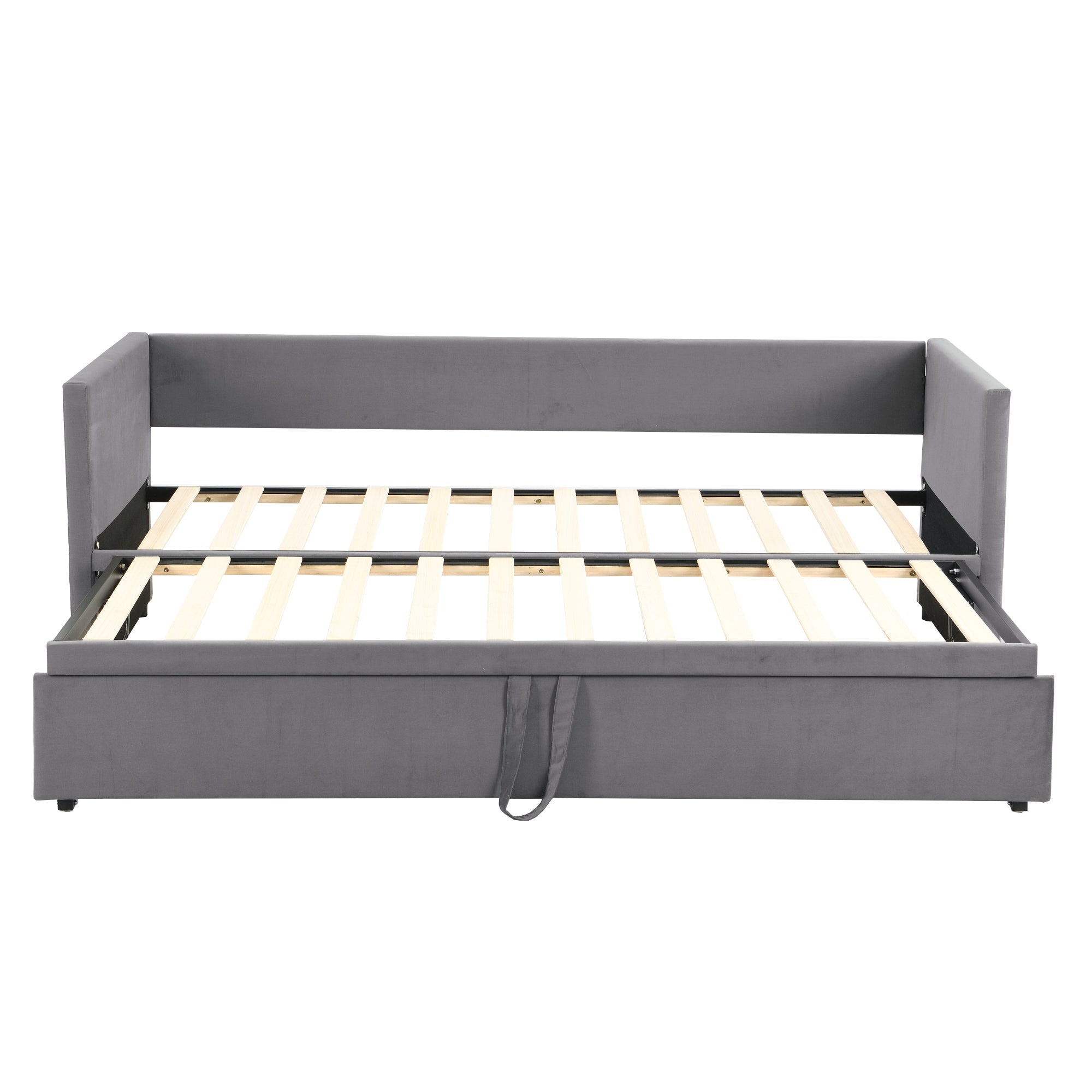 Logidon gestoffeerd bed slaapbank 90/180 x 200 cm grijs