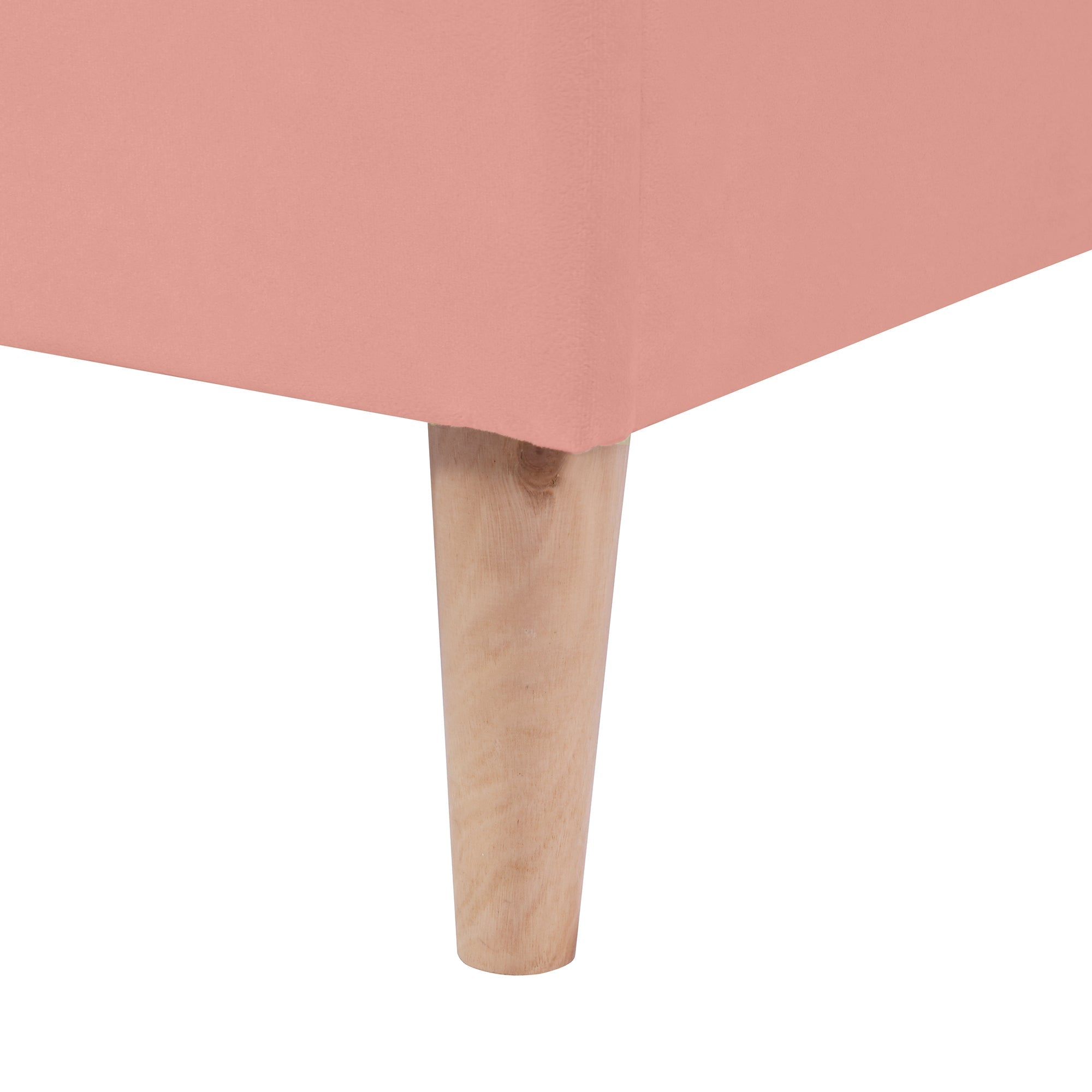 Logidon gestoffeerd bed 140x200 roze fluweel met lattenbodem hoofdeinde