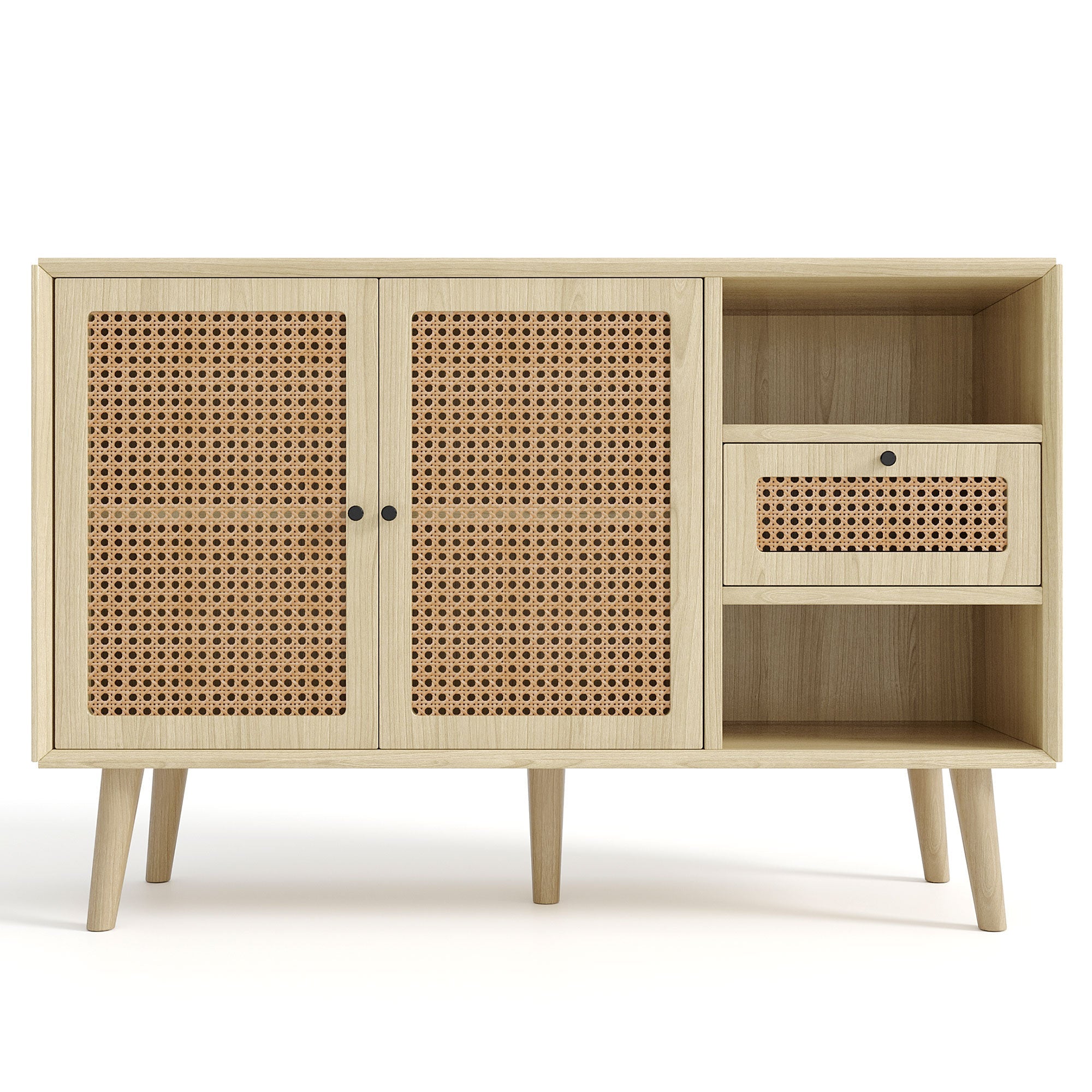 Logidon dressoir eiken rotan geweven 120x40x80 cm