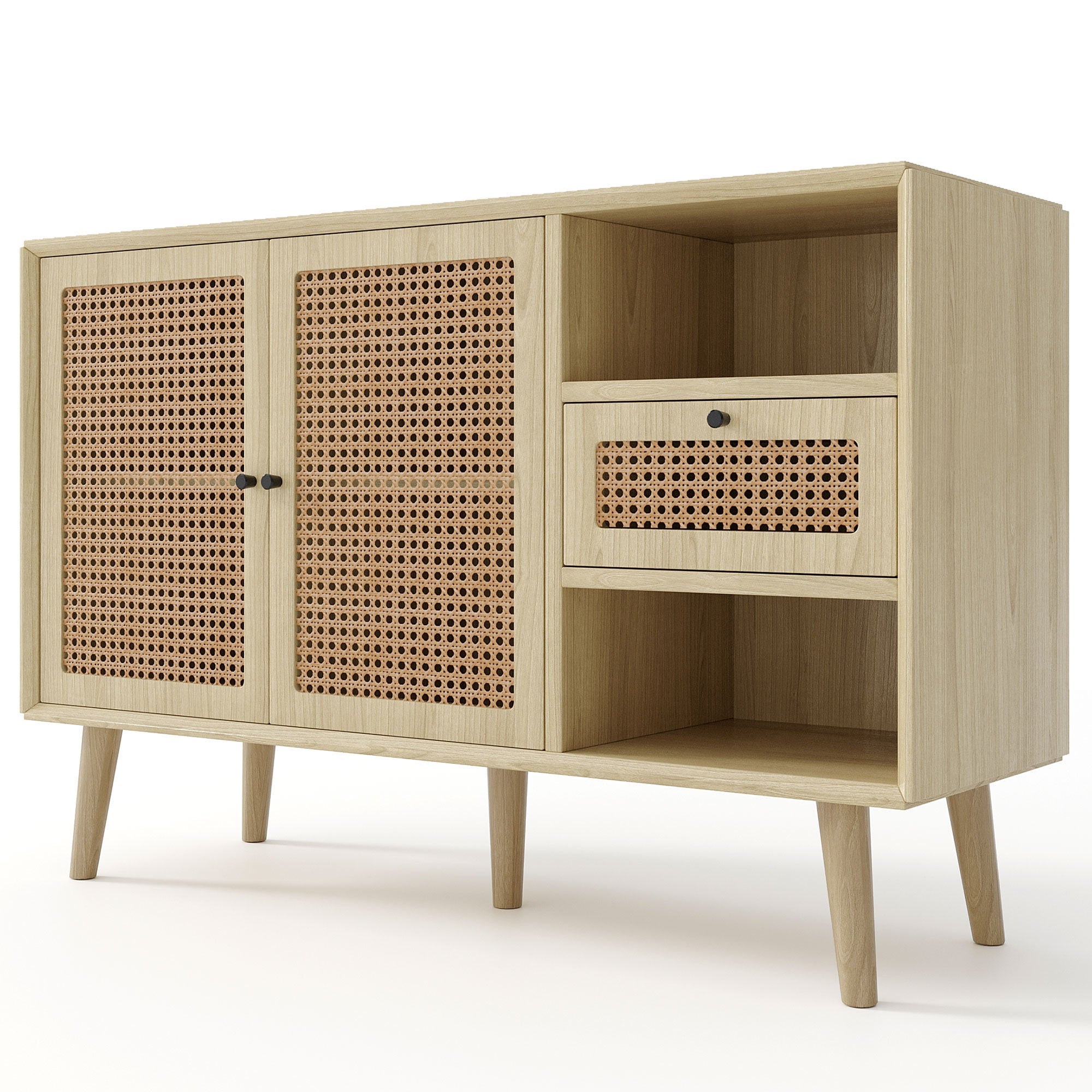 Logidon dressoir eiken rotan geweven 120x40x80 cm
