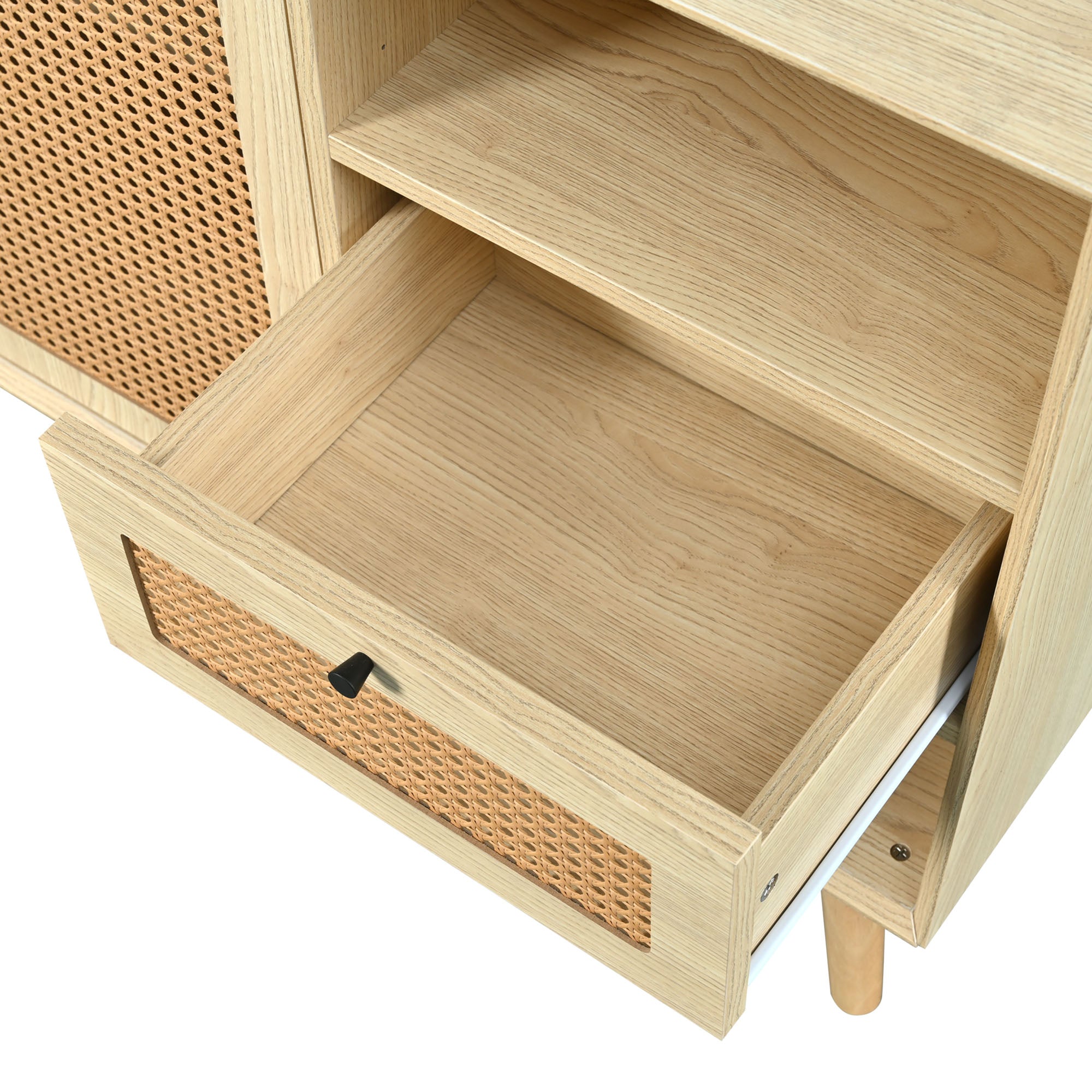 Logidon dressoir eiken rotan geweven 120x40x80 cm
