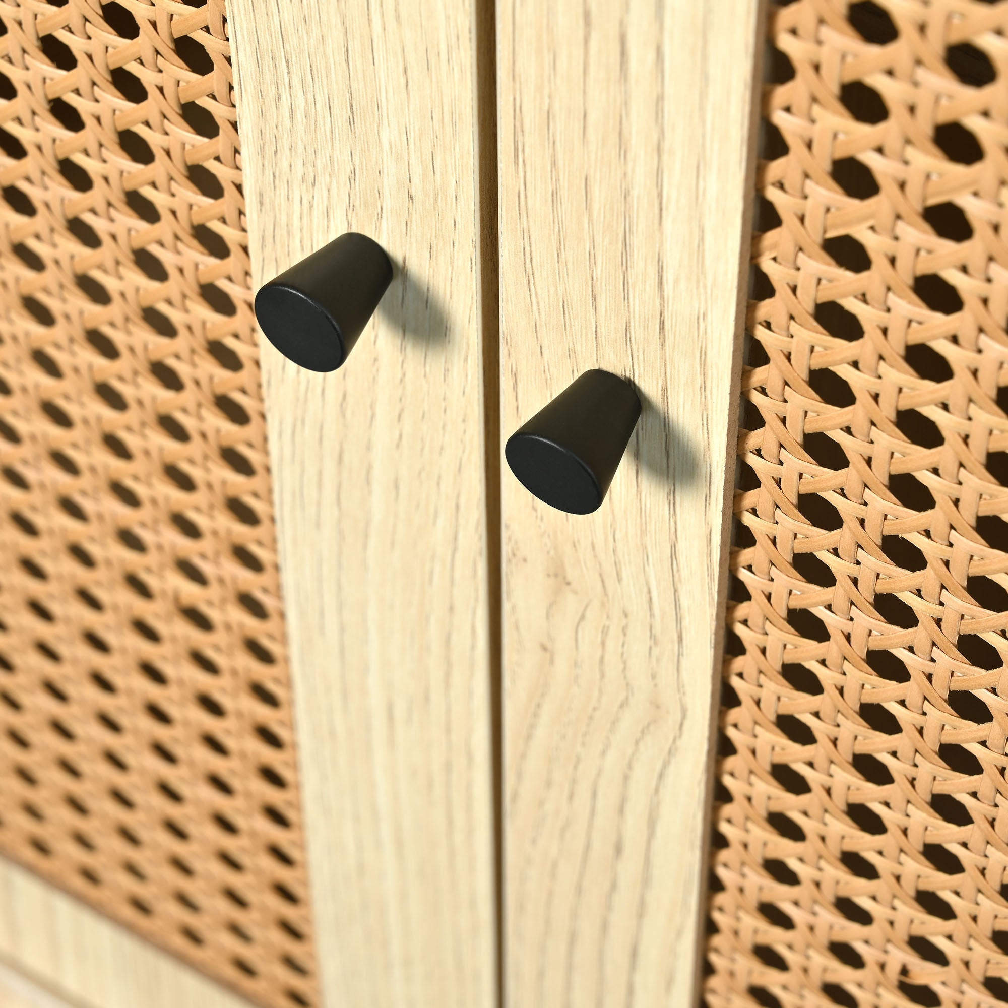 Logidon dressoir eiken rotan geweven 120x40x80 cm