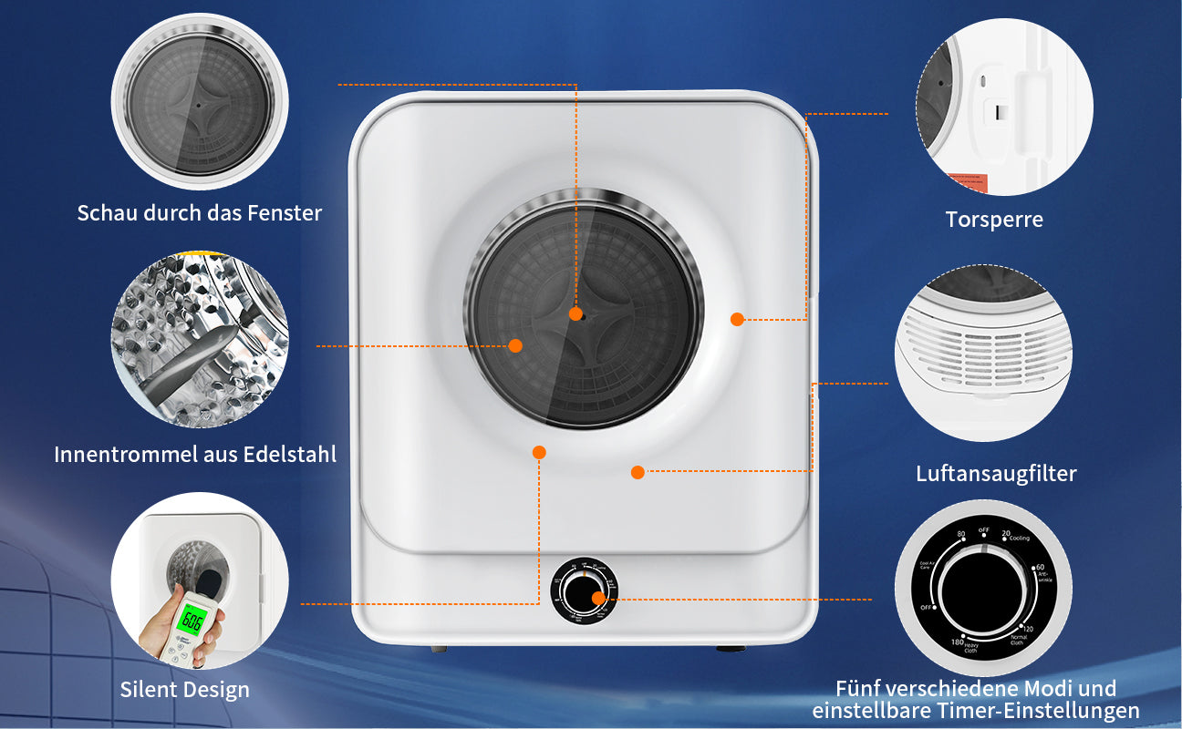 Logidon afzuigkap wandmontage 3kg 5 programma's 830W wit