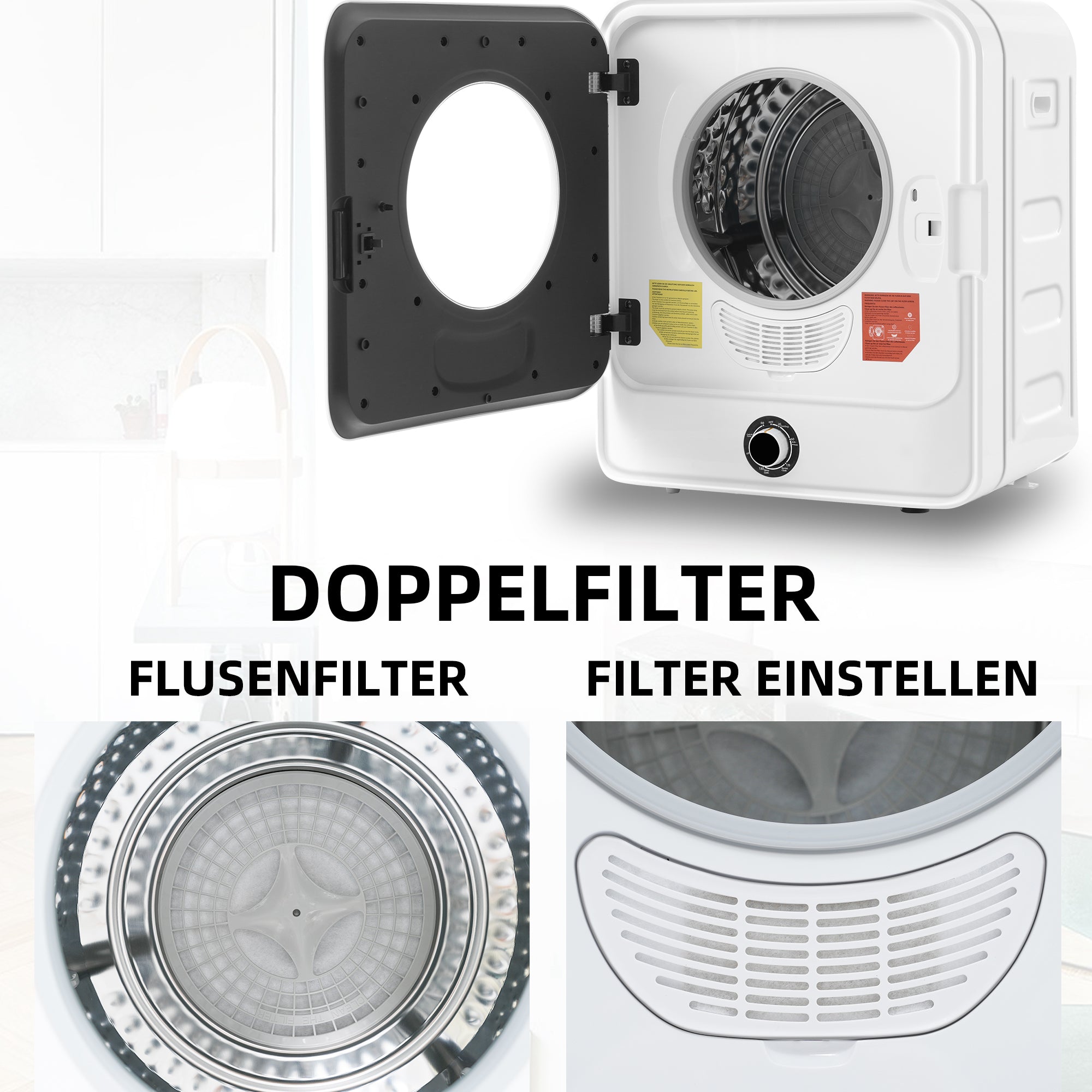 Logidon afzuigkap wandmontage 3kg 5 programma's 830W wit
