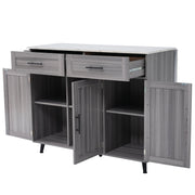 Logidon Eettafel Trolley Met Opklapbaar Blad 129x46x91,5 Wit Kaki Grijs