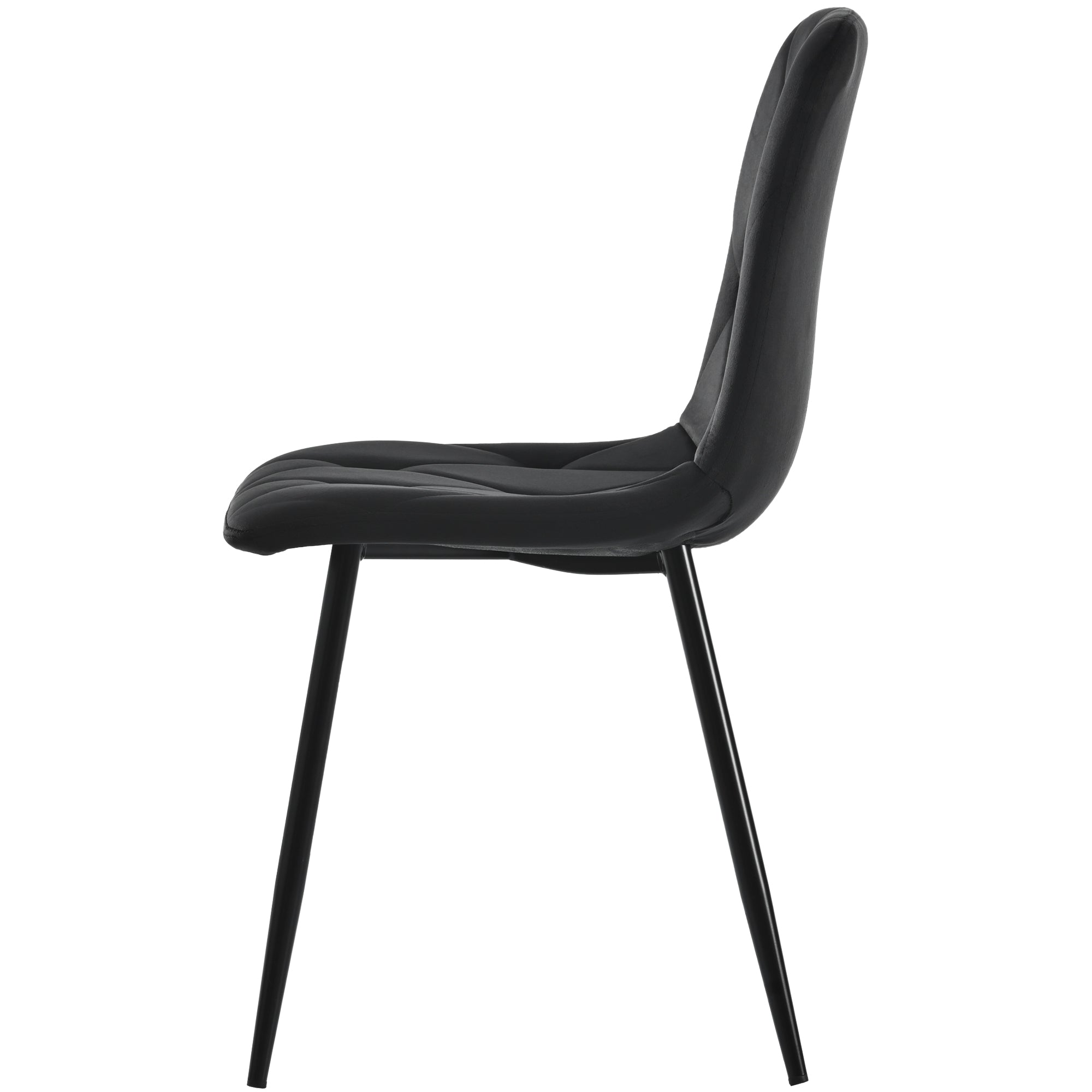 Logidon eetgroep 117x68 cm met 4 zwart fluwelen stoelen en gouden poten