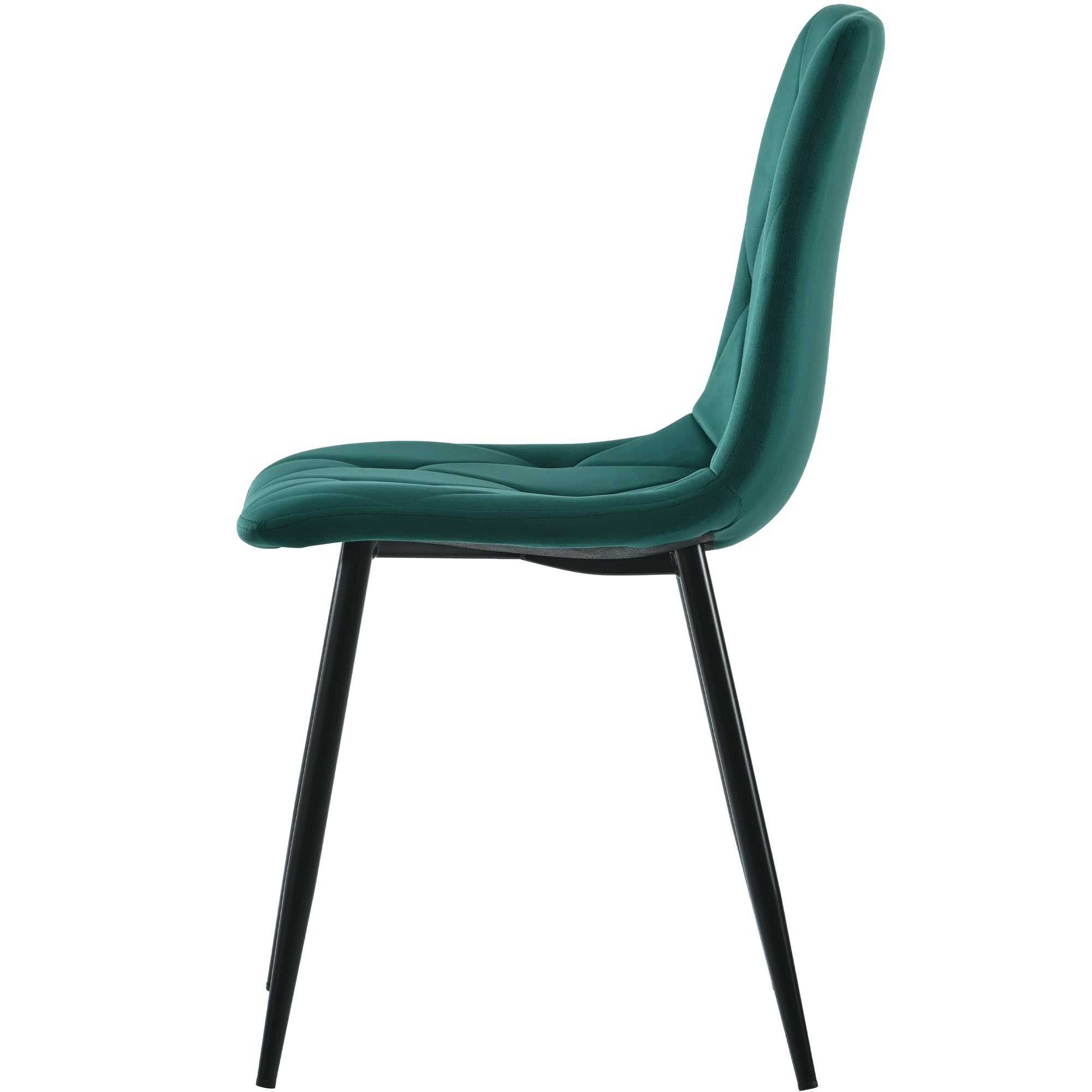 Logidon eettafelset 117x68 cm donkergroen fluwelen twill, 4 stoelen
