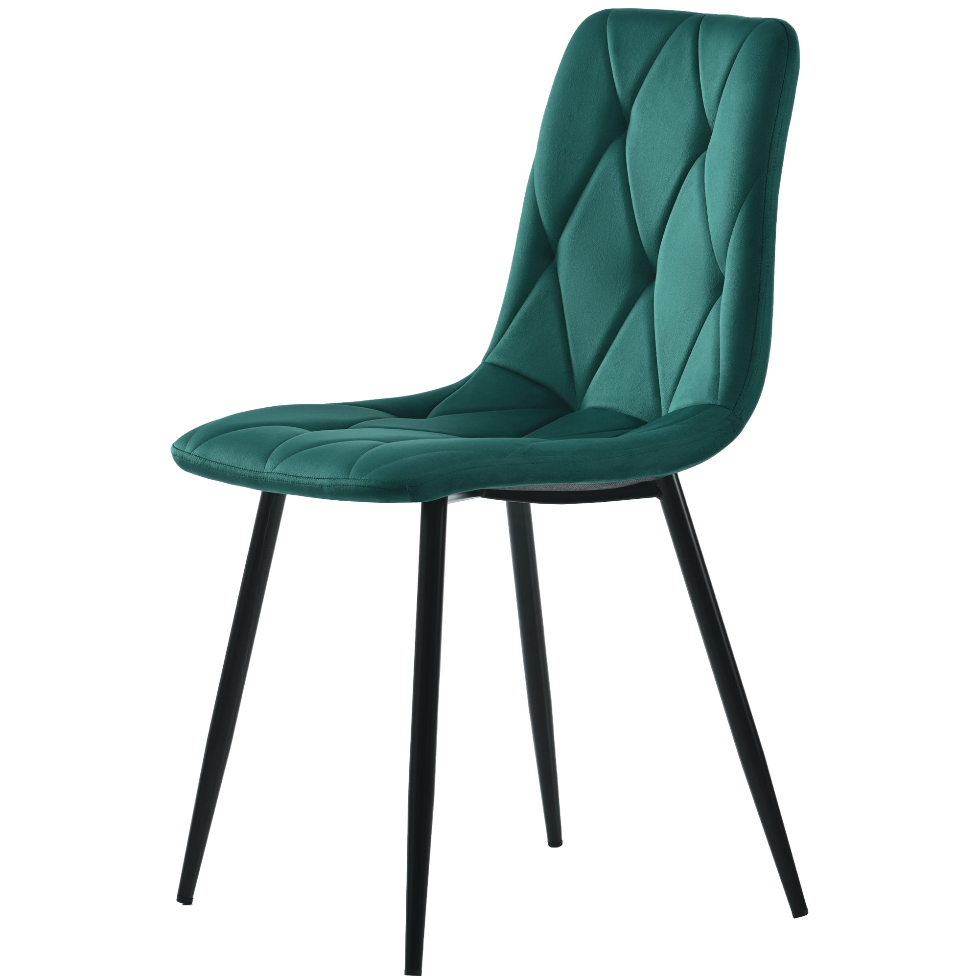 Logidon eettafelset 117x68 cm donkergroen fluwelen twill, 4 stoelen