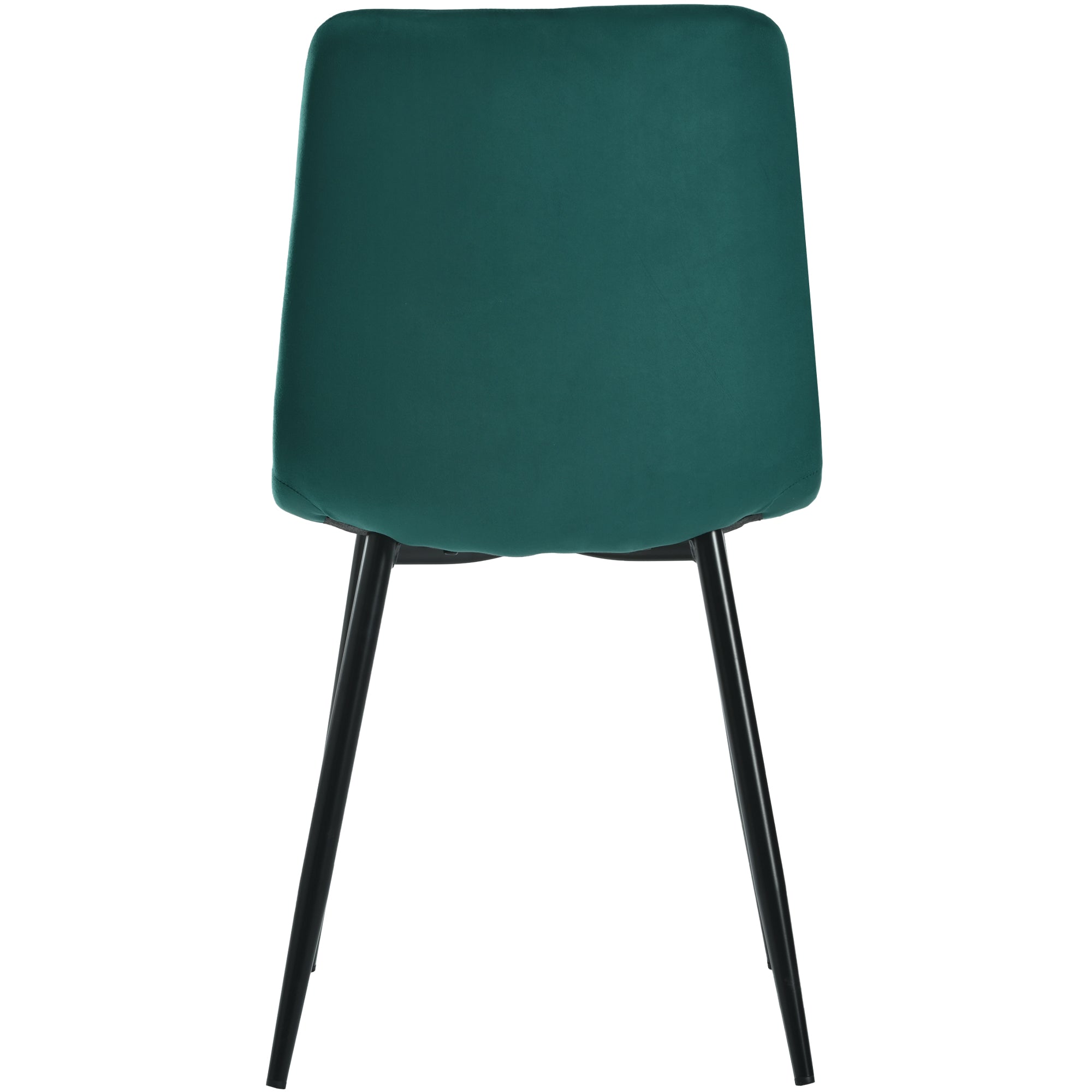 Logidon Eetkamerstoel Groen Fluweel Set van 4 met Rugleuning