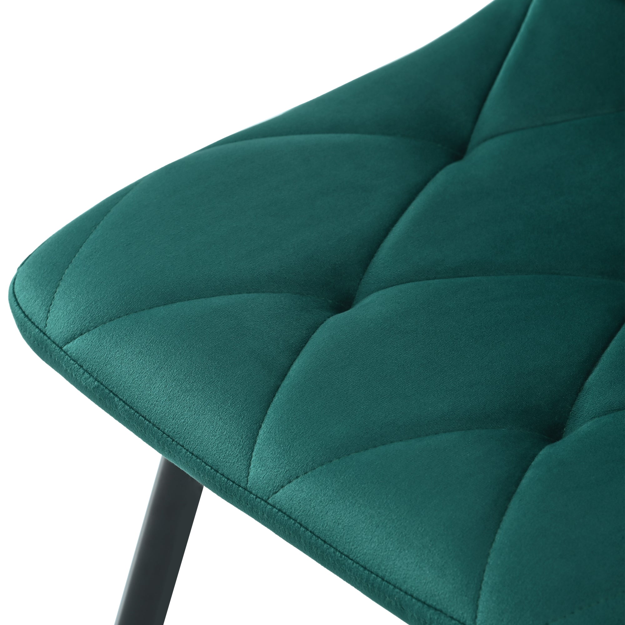 Logidon eettafelset 117x68 cm donkergroen fluwelen twill, 4 stoelen