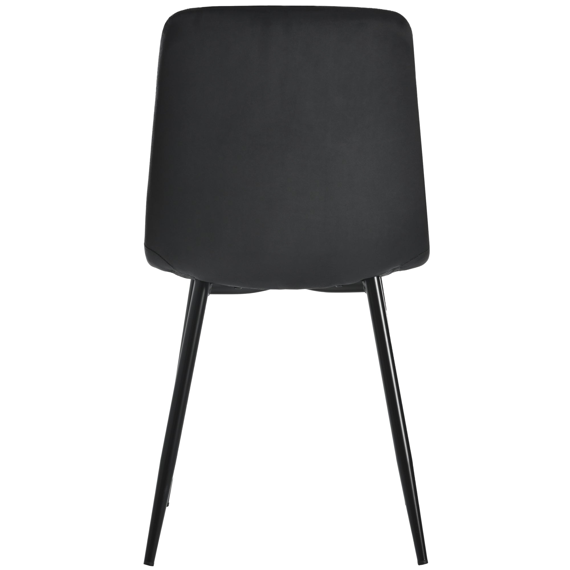 Logidon eetkamerstoelen set van 4 zwart fluwelen stoelen met rugleuning
