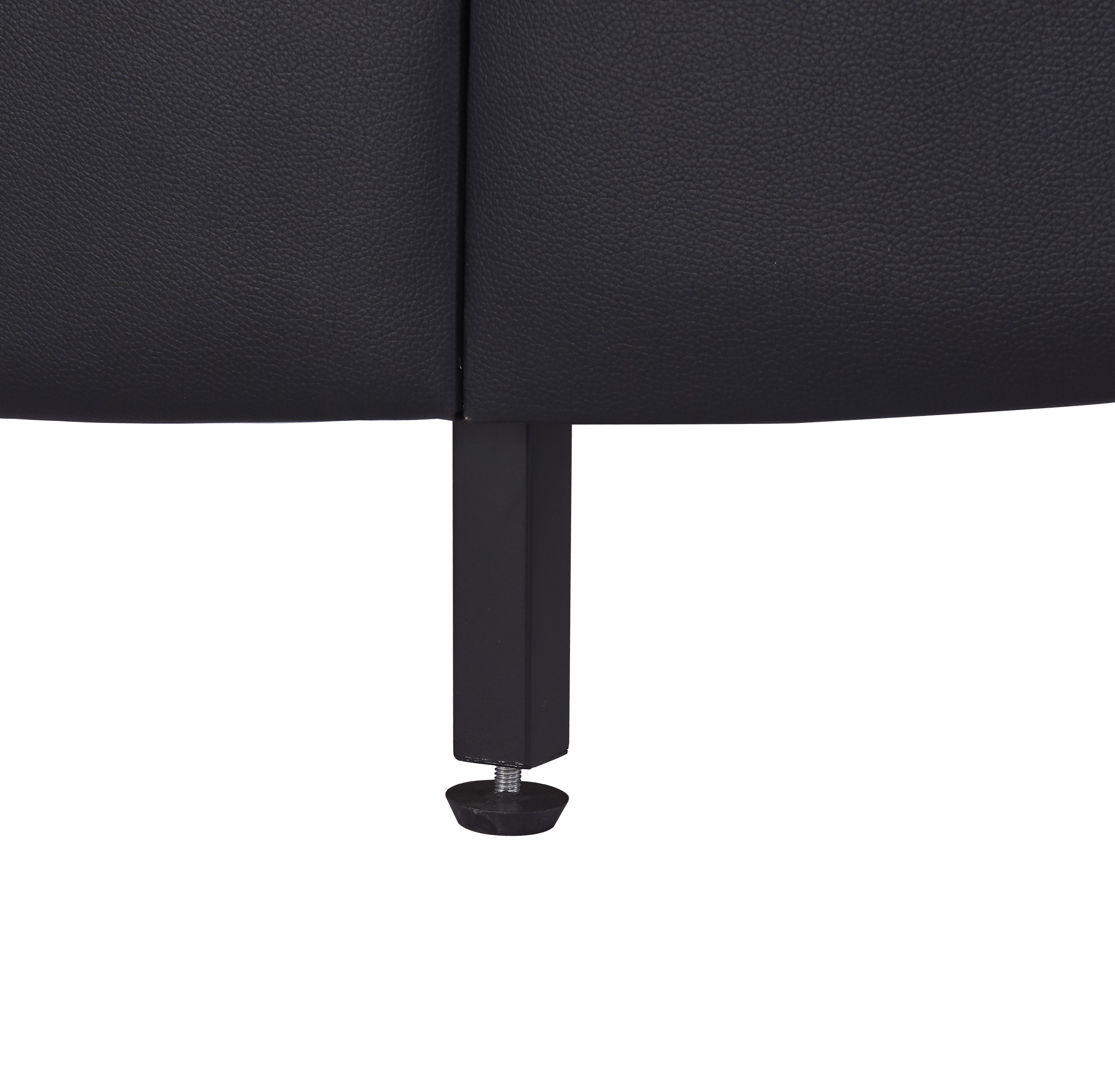 Logidon gestoffeerd bed 140x200cm zwart LED-licht bedframe