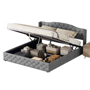 Logidon 180x200 multifunctionele vlakbed met hydraulische opbergruimte grijs