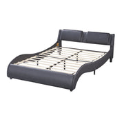Logidon gestoffeerd bed 140x200cm zwart LED-licht bedframe