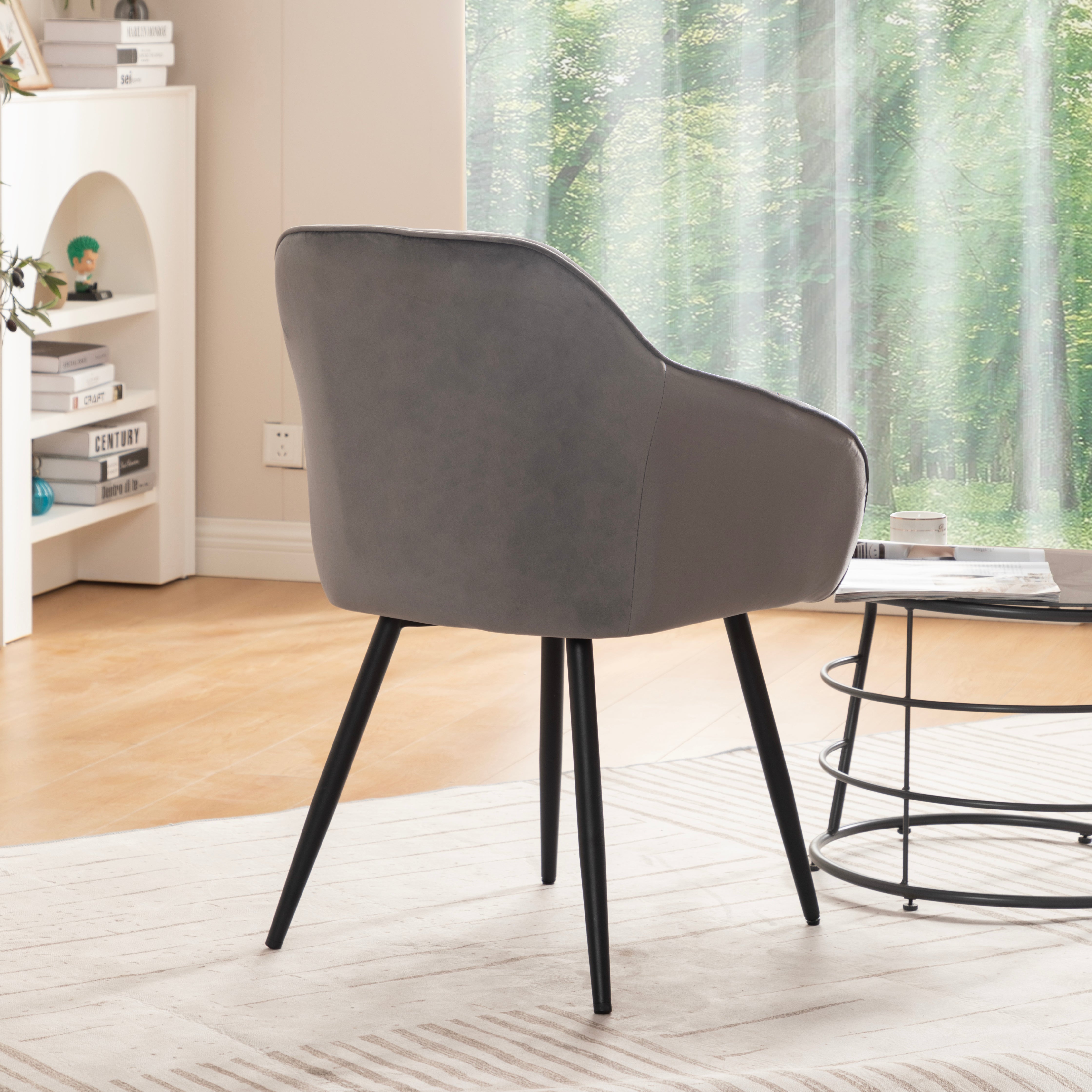 Logidon eettafelset 5-delig 138x80 cm met houtnerf grijze stoelen