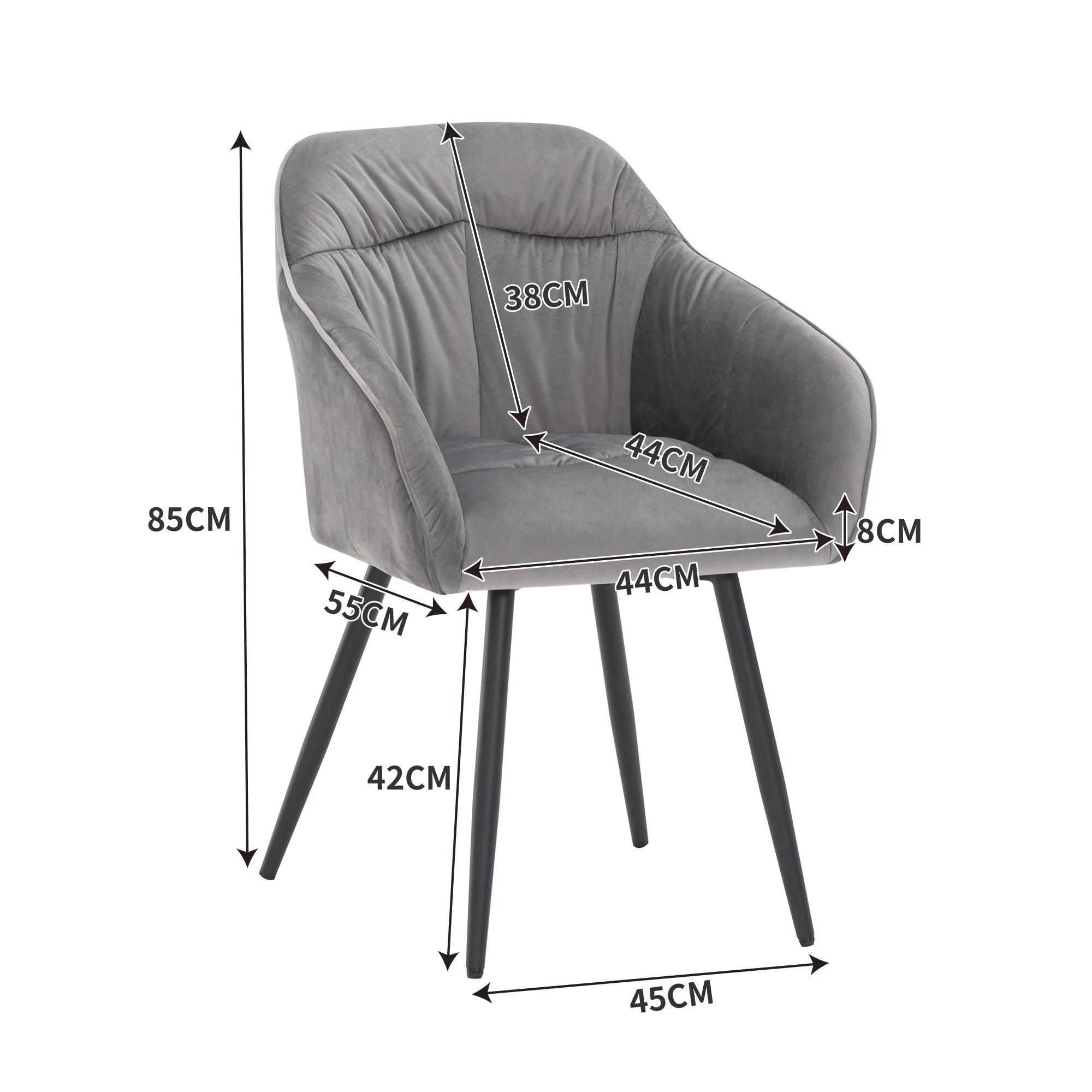 Logidon eettafelset 5-delig 138x80 cm met houtnerf grijze stoelen