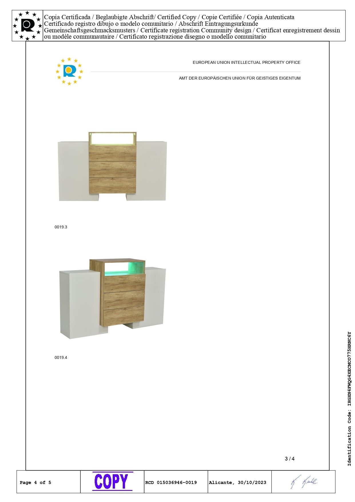 Logidon dressoir 140 cm moderne ladekast met veelkleurig LED-licht