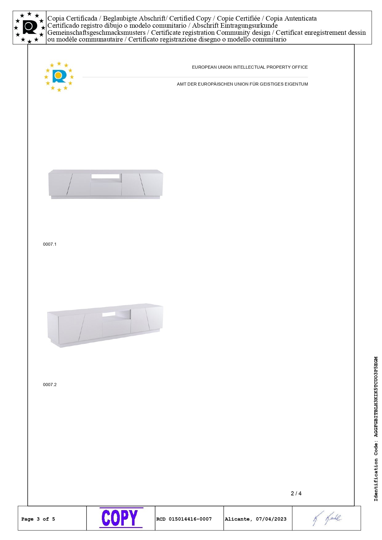 Logidon Modern tv-meubel 170 cm patchwork-design wit glanzende fronten