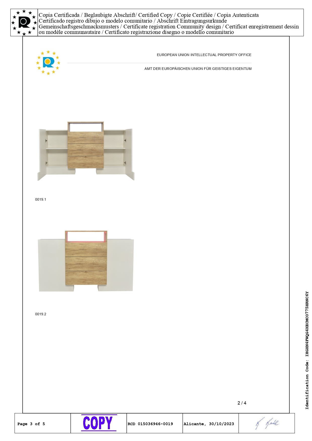 Logidon dressoir 140 cm moderne ladekast met veelkleurig LED-licht