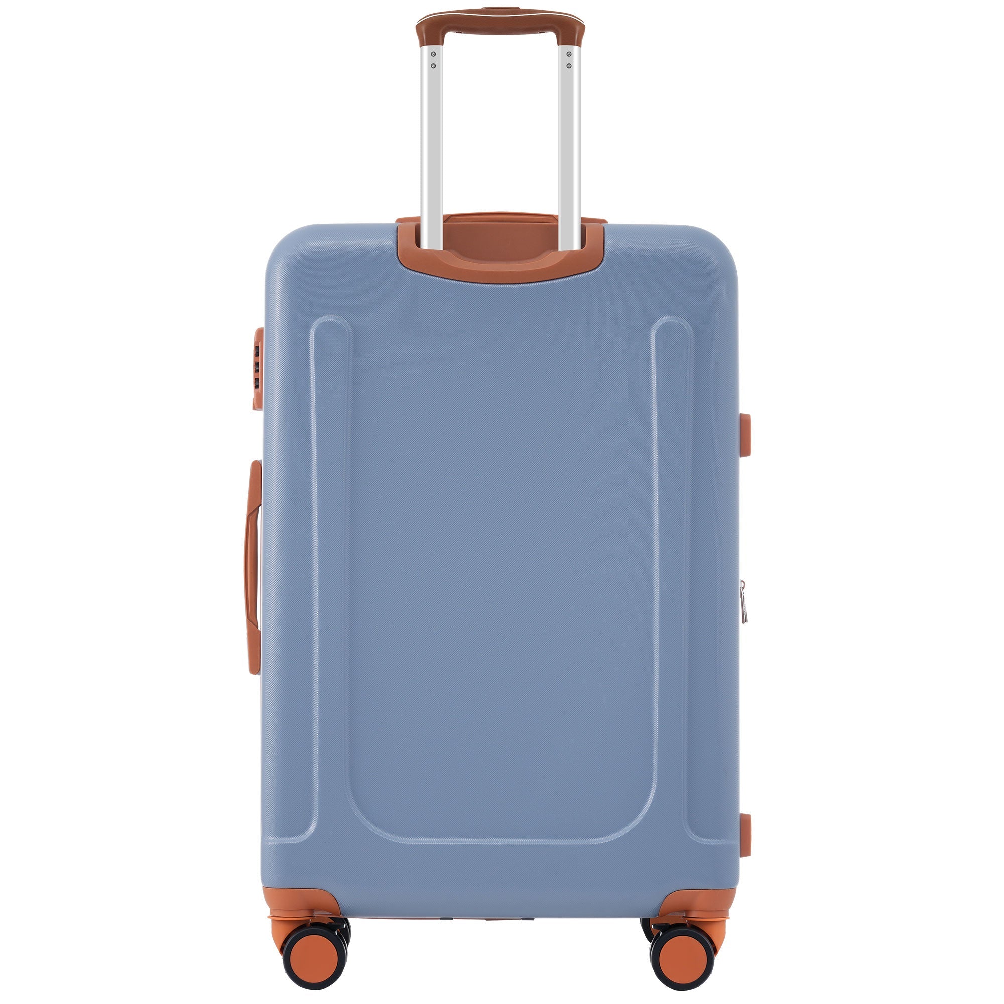 Logidon hardschalige koffer handbagage waas blauw bruin 66x44x26 cm 4 wielen TSA