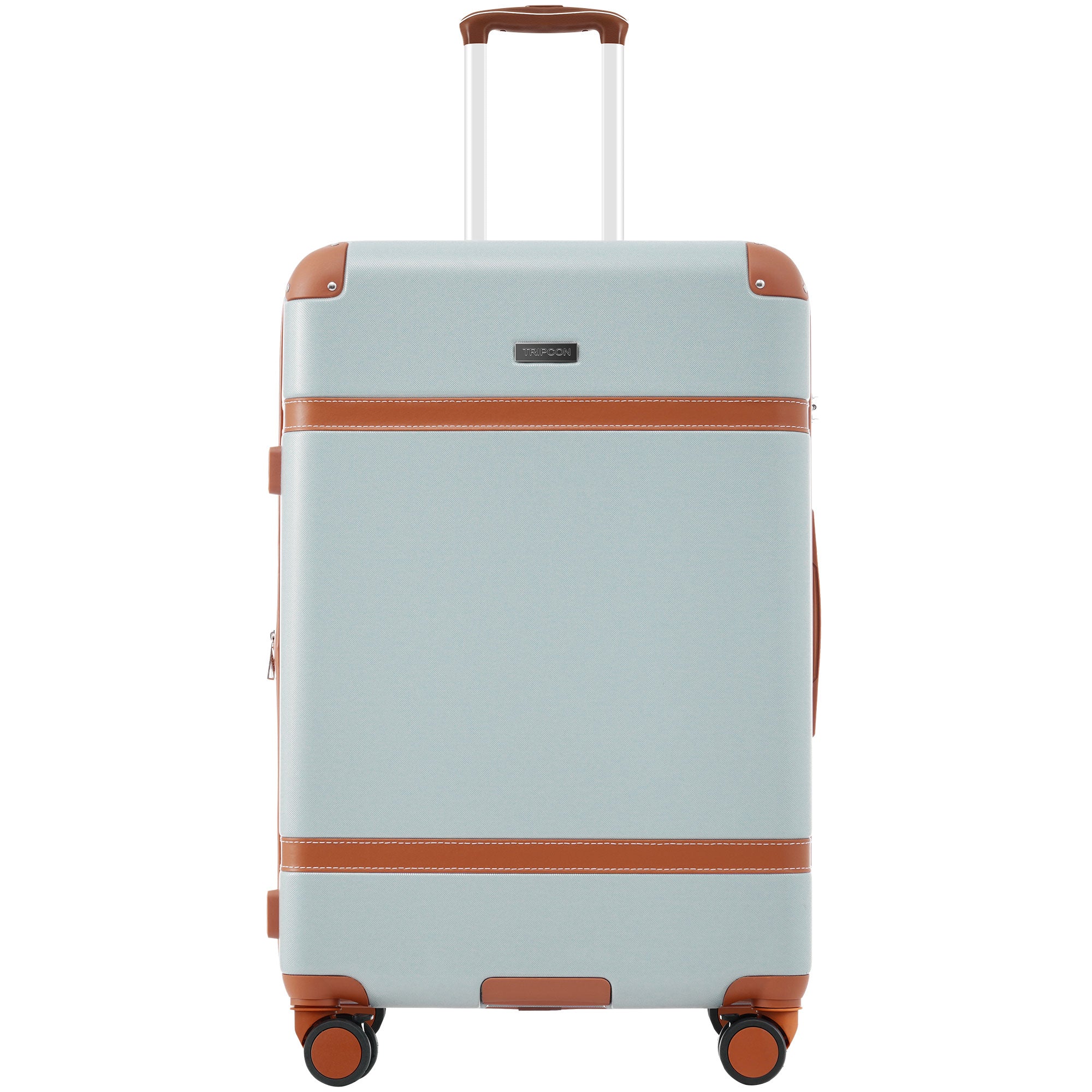 Logidon hardschalige koffer 66 cm lichtgroen bruin 4 wielen TSA