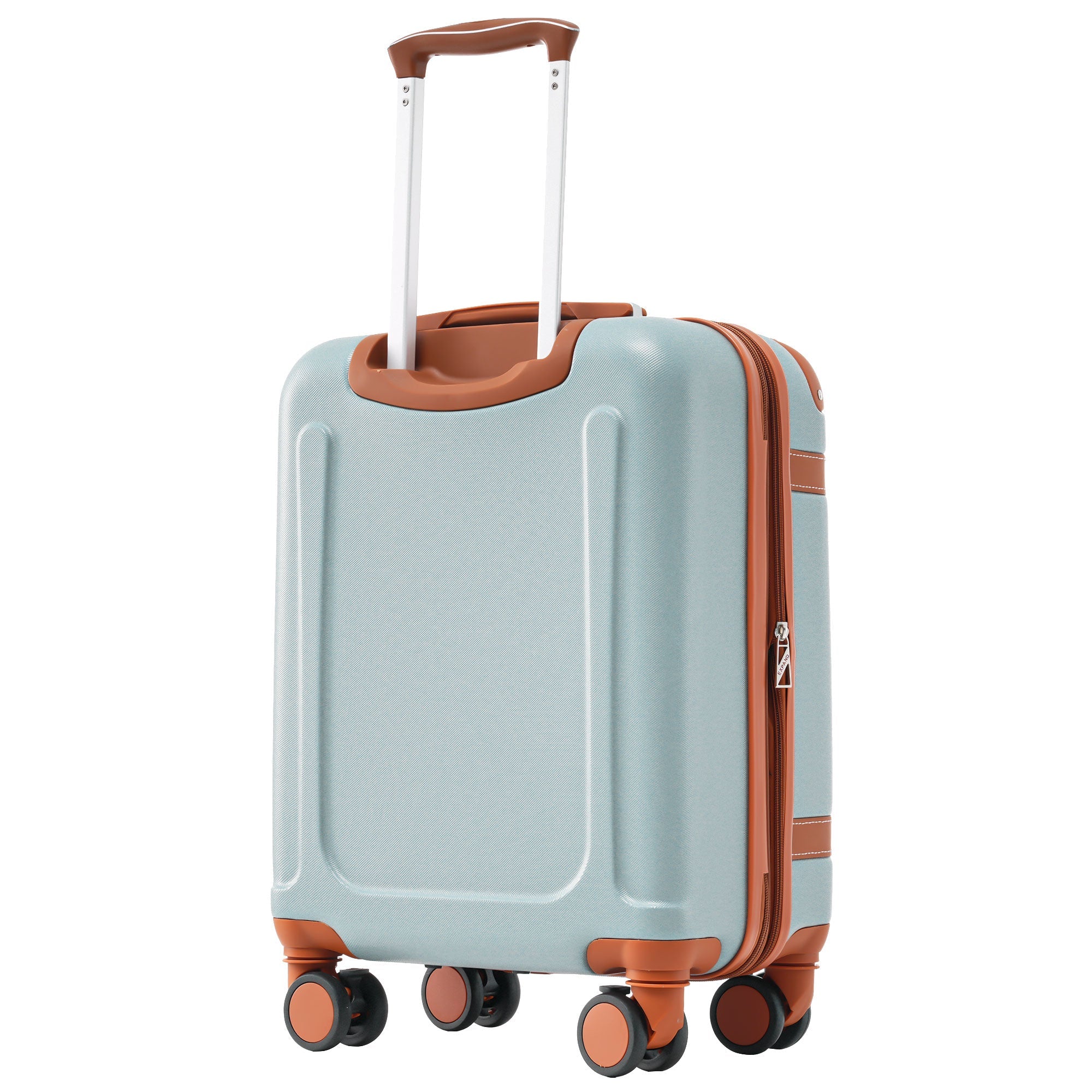 Logidon hardschalige koffer 56x38,5x23,5 cm lichtgroen/bruin, 4 wielen