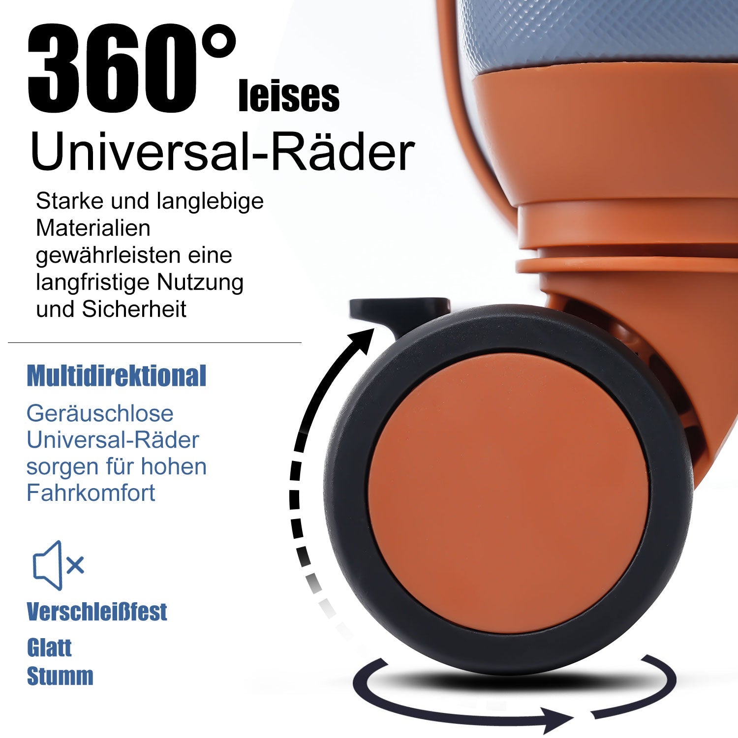 Logidon kofferset harde schaal haze blauw bruin set van 3 TSA