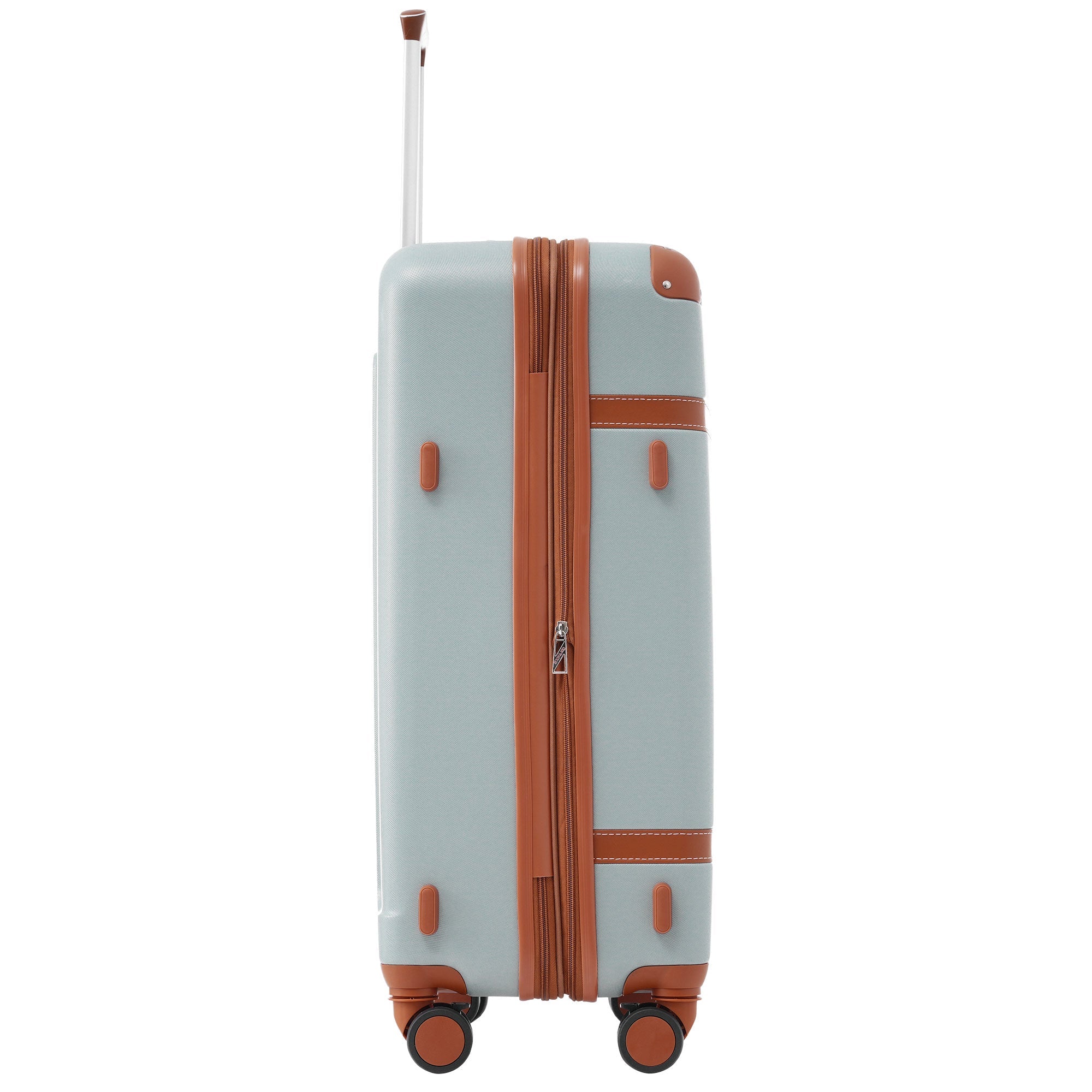 Logidon hardschalige koffer 66 cm lichtgroen bruin 4 wielen TSA