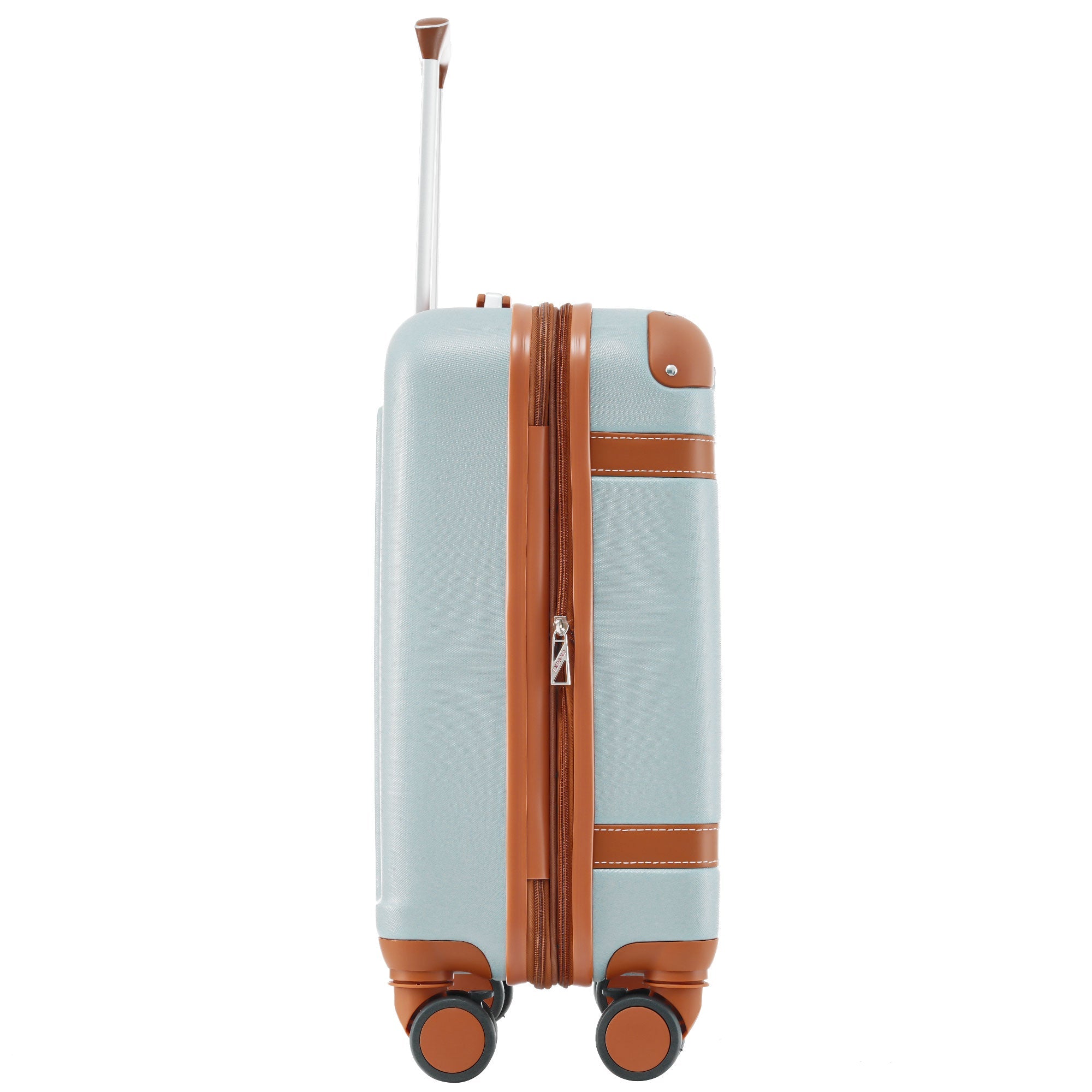 Logidon hardschalige koffer 56x38,5x23,5 cm lichtgroen/bruin, 4 wielen