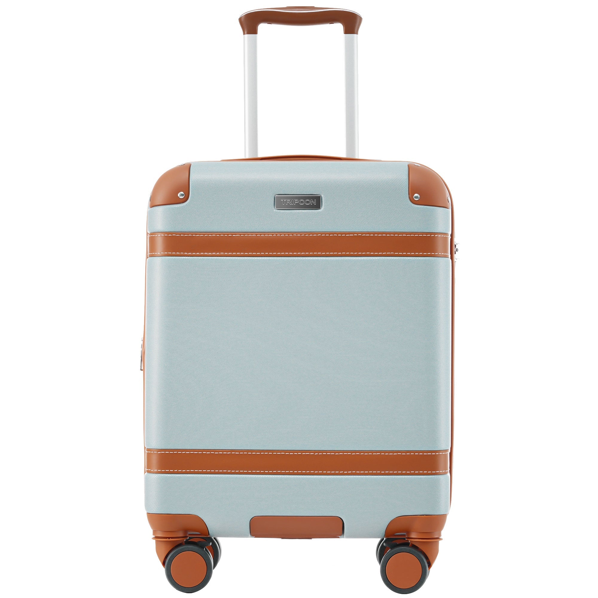 Logidon hardschalige koffer 56x38,5x23,5 cm lichtgroen/bruin, 4 wielen