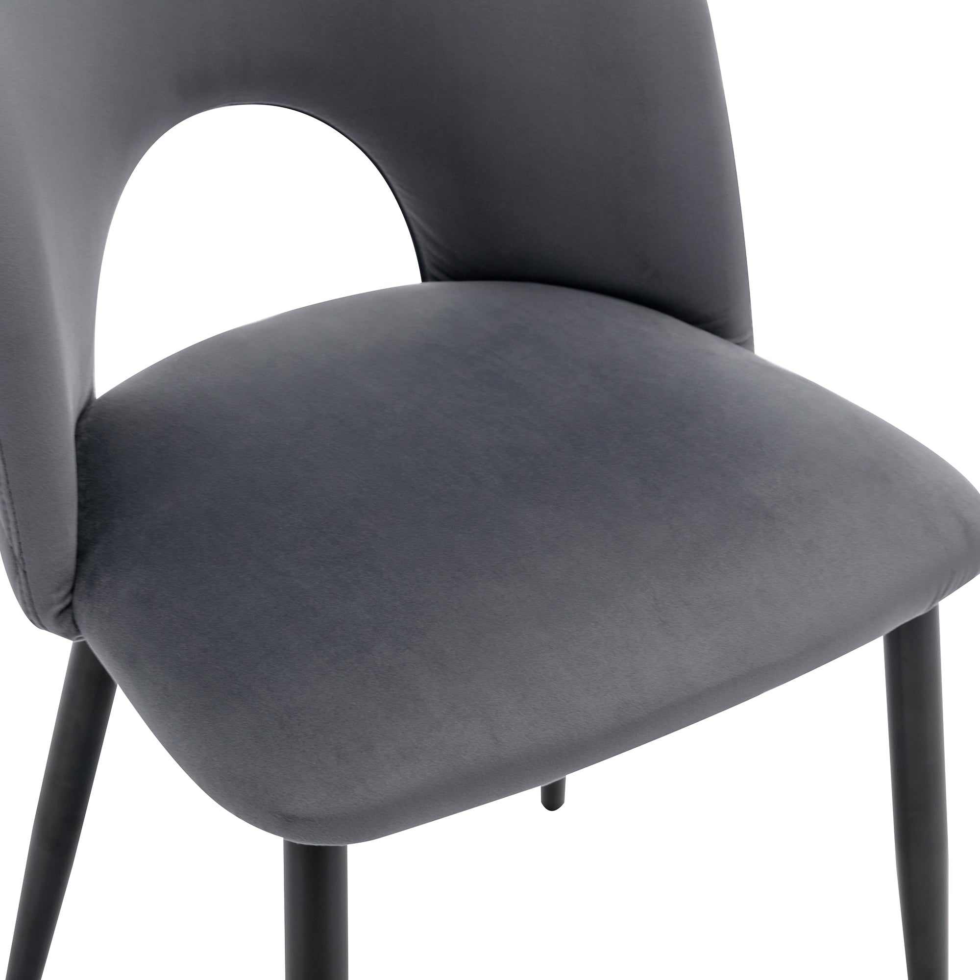 Logidon eettafel stoelenset 6 fluweel grijze design stoelen rugleuning