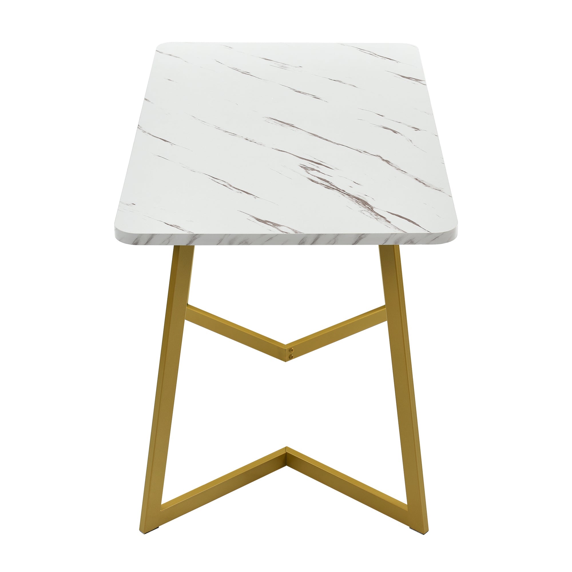 Logidon 117 cm eettafelset donkergroene fluwelen stoelen met gouden poten