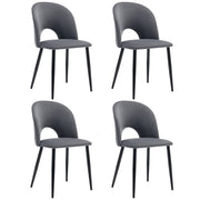 Logidon dining chair velvet gray with diamond pattern back