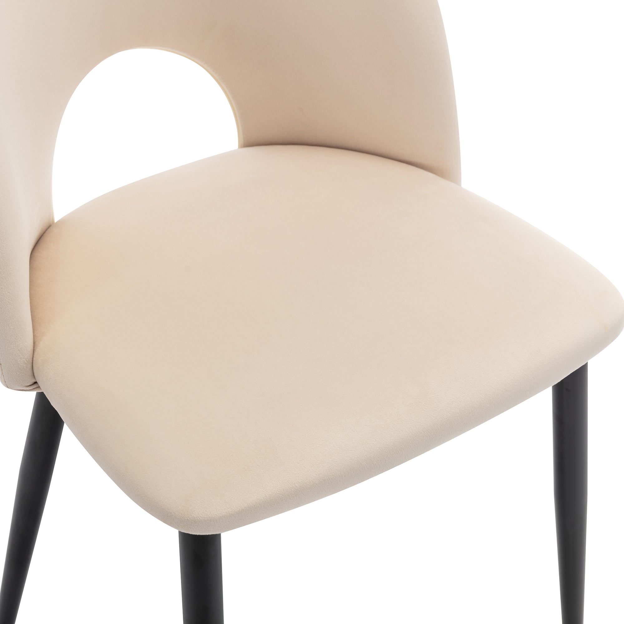 Logidon eetgroep 140x80 eettafelset beige fluwelen stoelen ruitpatroon